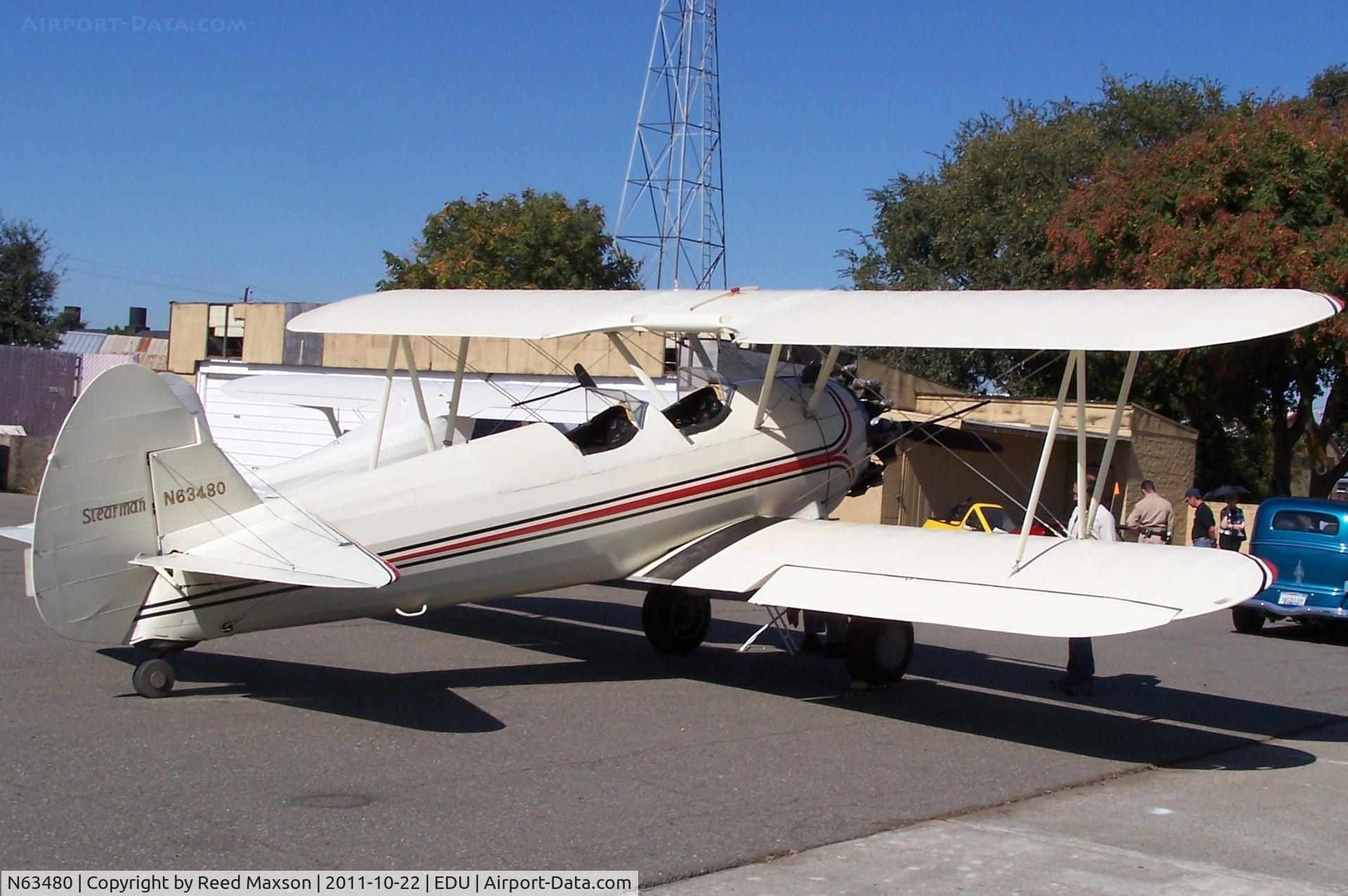 N63480, Boeing A75 C/N 75-5023, University Airport, Davis, CA