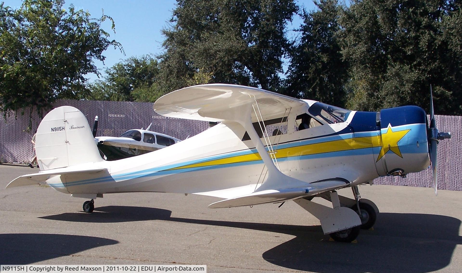 N9115H, 1941 Beech D17S Staggerwing C/N 1014, University Airport, Davis, CA