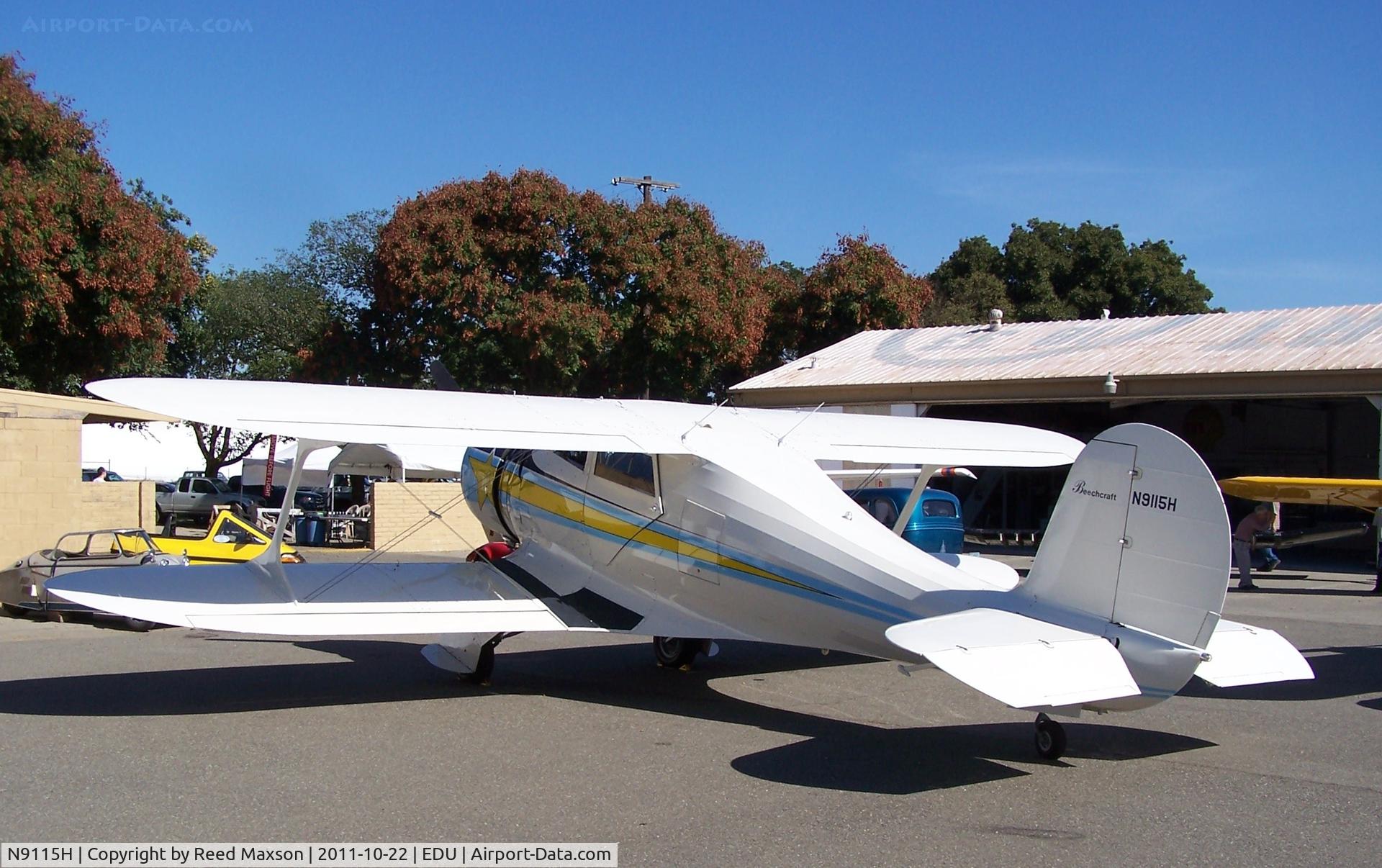 N9115H, 1941 Beech D17S Staggerwing C/N 1014, University Airport, Davis, CA