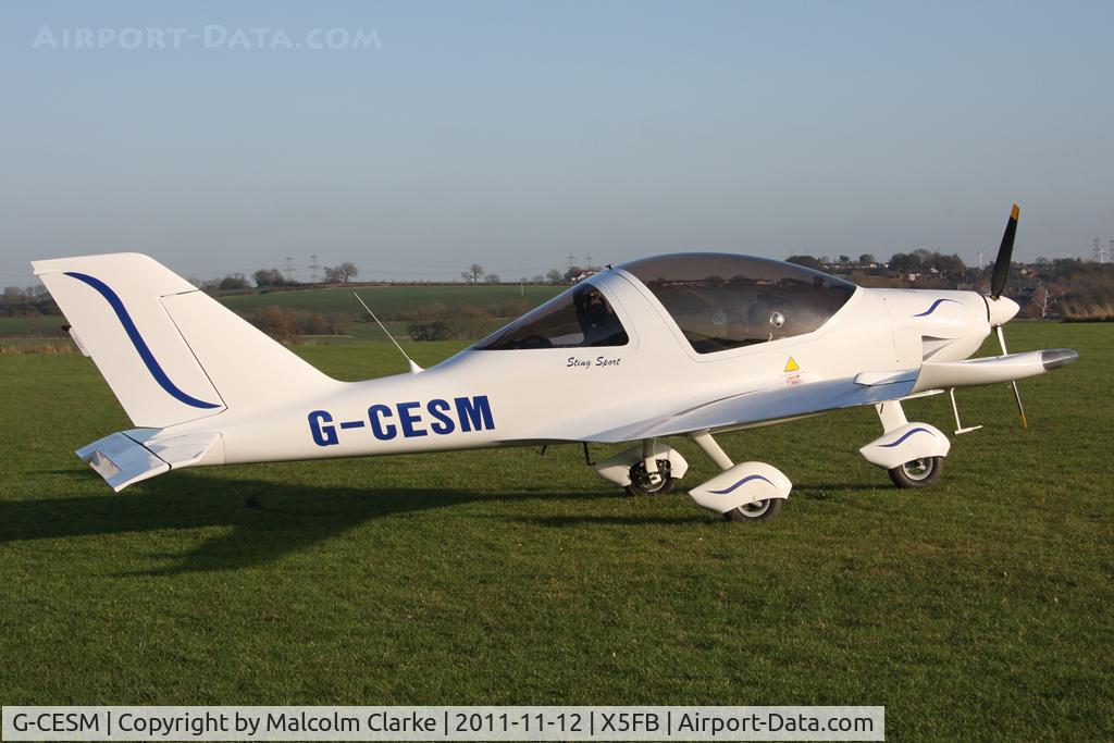 G-CESM, 2011 TL Ultralight TL-2000 Sting Sport C/N LAA 347-14801, Beautiful aircraft on a visit from Eschott. TL Ultralight TL-2000 Sting Sport at Fishburn Airfield November 2011.