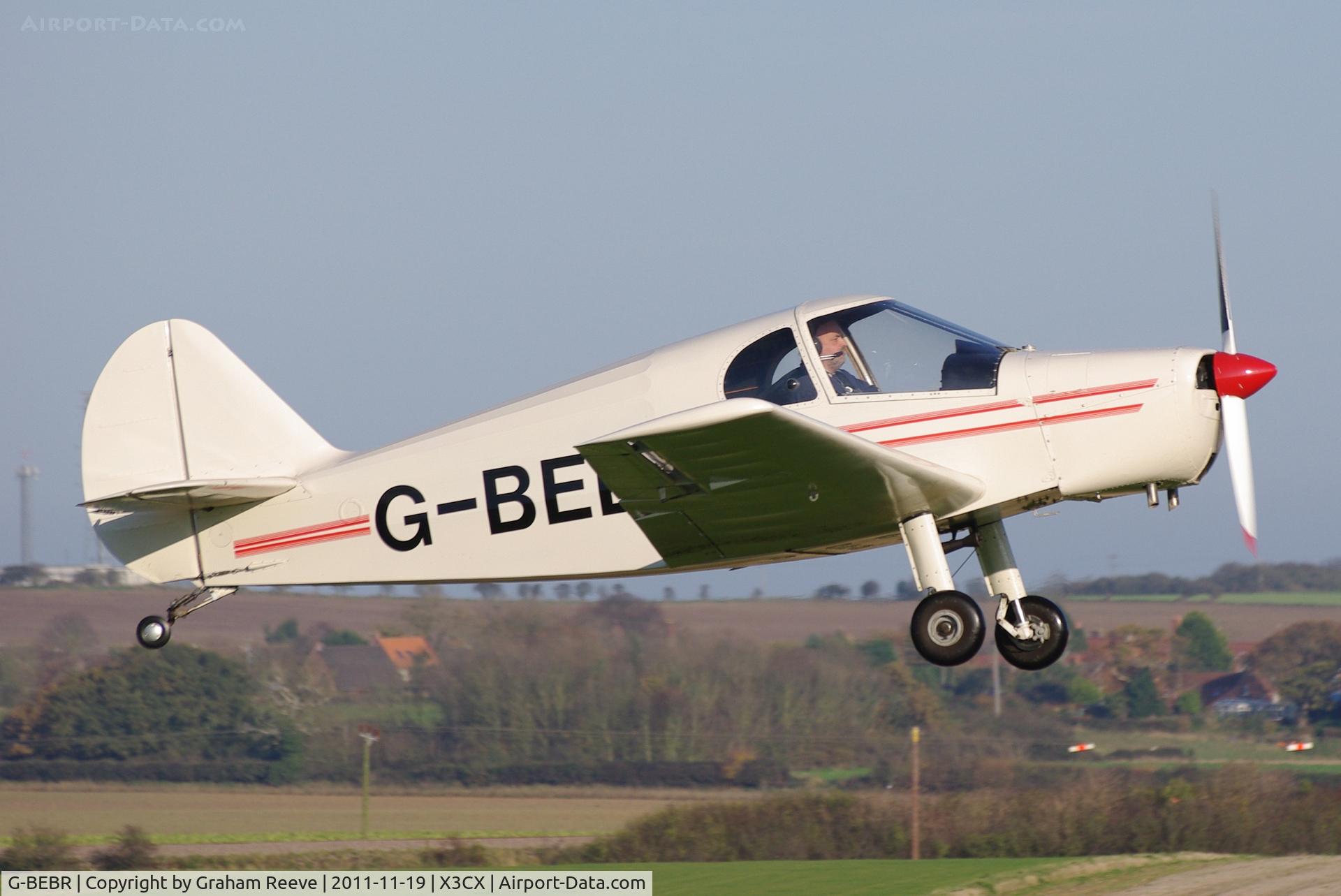 G-BEBR, 2006 Gardan GY-201 Minicab C/N PFA 1824, Departing from Northrepps.