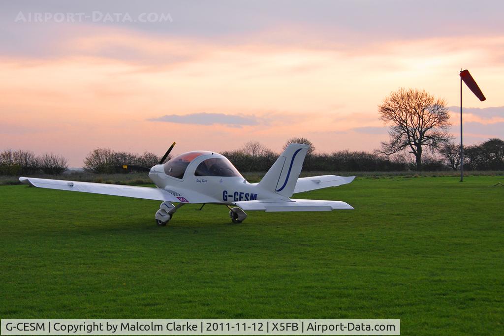 G-CESM, 2011 TL Ultralight TL-2000 Sting Sport C/N LAA 347-14801, As sunset draws near! TL Ultralight TL-2000 Sting Sport at Fishburn Airfield, November 2011.