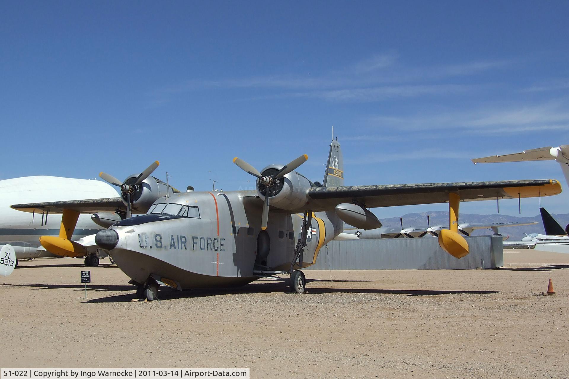 51-022, 1951 Grumman HU-16A Albatross C/N G-96, Grumman HU-16A Albatross at the Pima Air & Space Museum, Tucson AZ