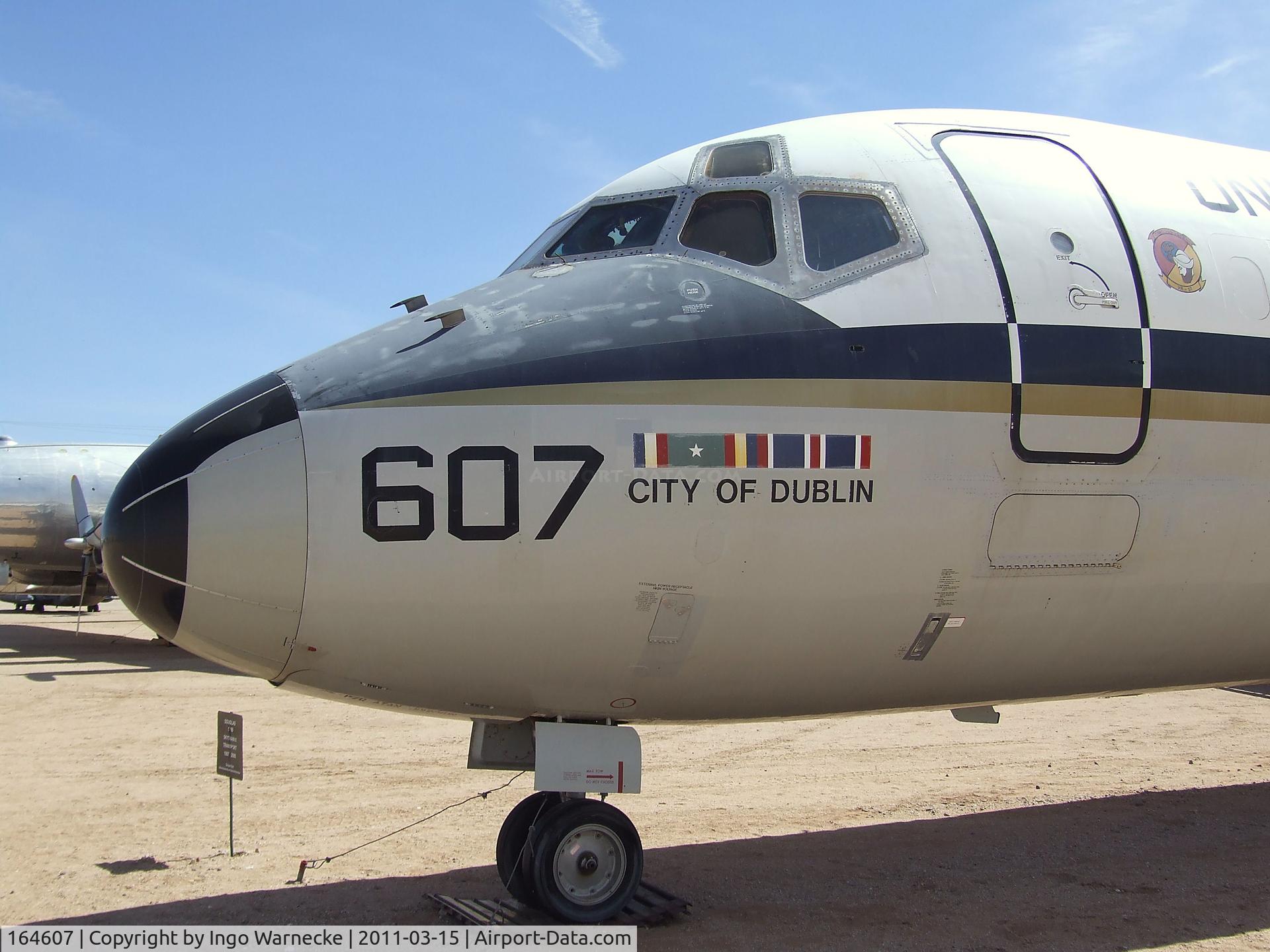164607, 1972 McDonnell Douglas C-9B Skytrain II C/N 47428, McDonnell Douglas C-9B Skytrain II (minus engines) at the Pima Air & Space Museum, Tucson AZ