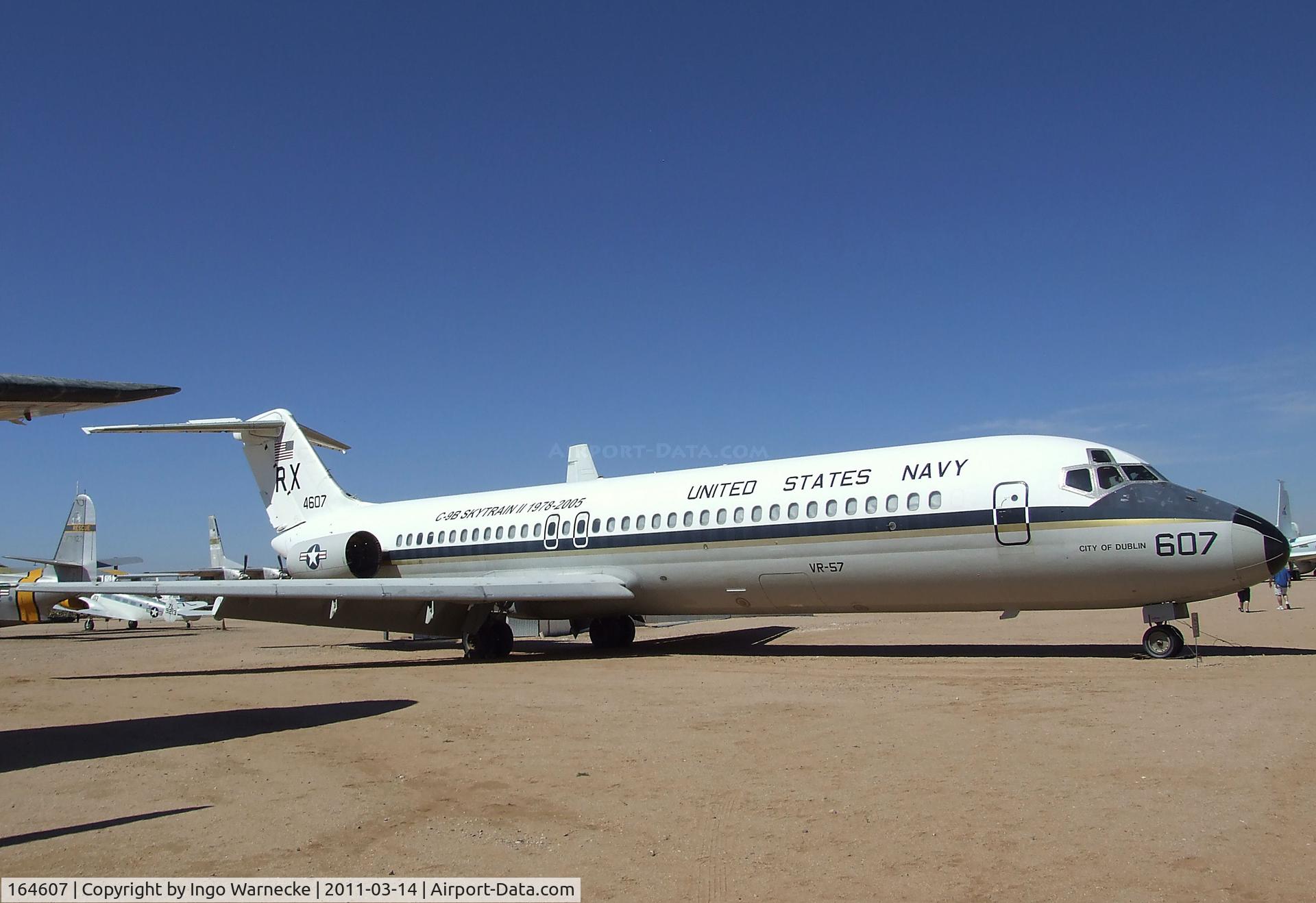 164607, 1972 McDonnell Douglas C-9B Skytrain II C/N 47428, McDonnell Douglas C-9B Skytrain II (minus engines) at the Pima Air & Space Museum, Tucson AZ