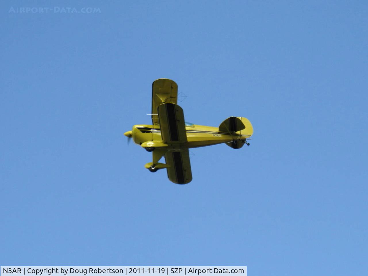 N3AR, 1974 Pitts S-1S Special C/N 10, 1974 Russell PITTS S-1S SPECIAL, Lycoming O&VO-360 180 Hp, takeoff climb Rwy 22