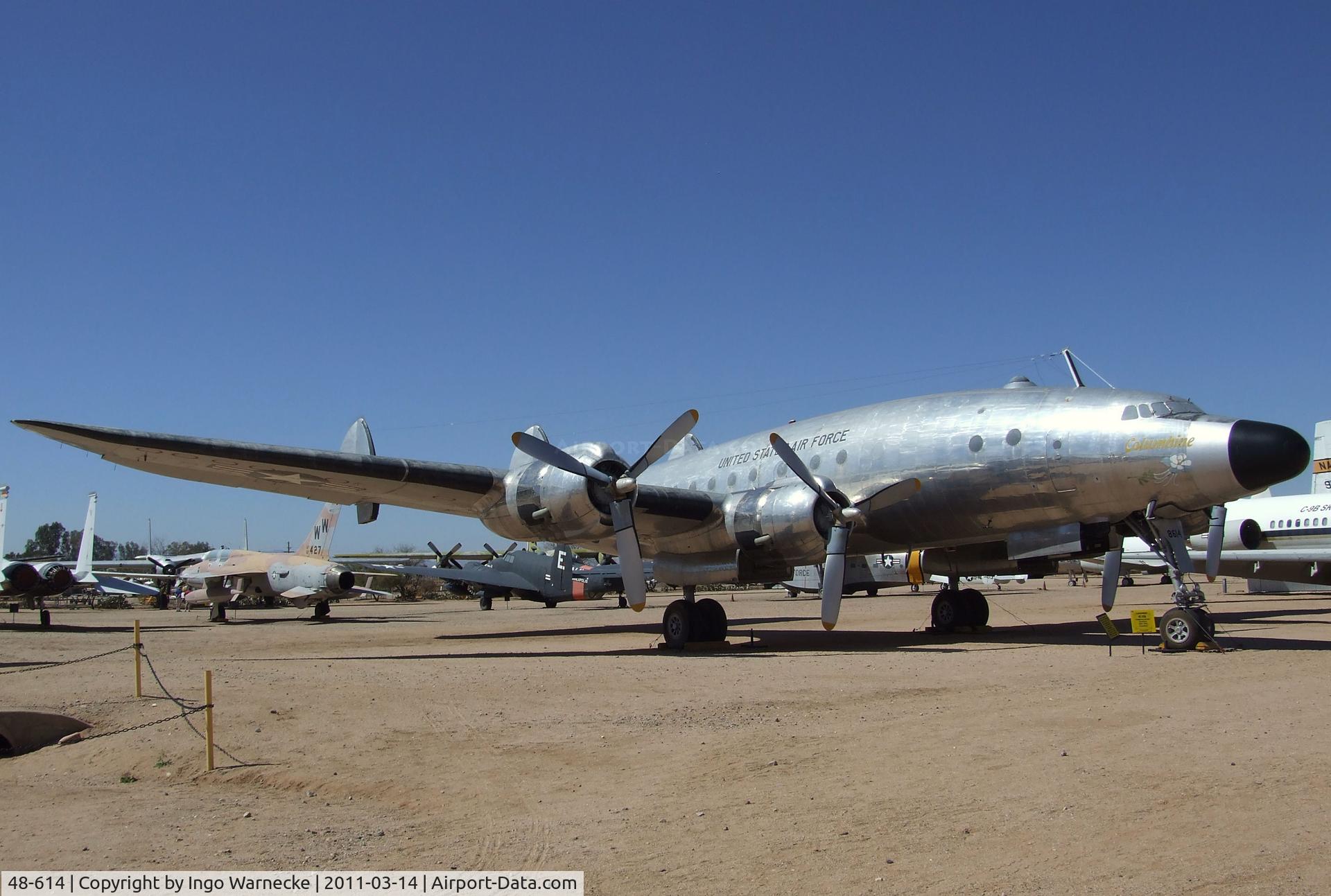 48-614, 1949 Lockheed VC-121B Constellation C/N 749-2606, Lockheed C-121A Constellation at the Pima Air & Space Museum, Tucson AZ