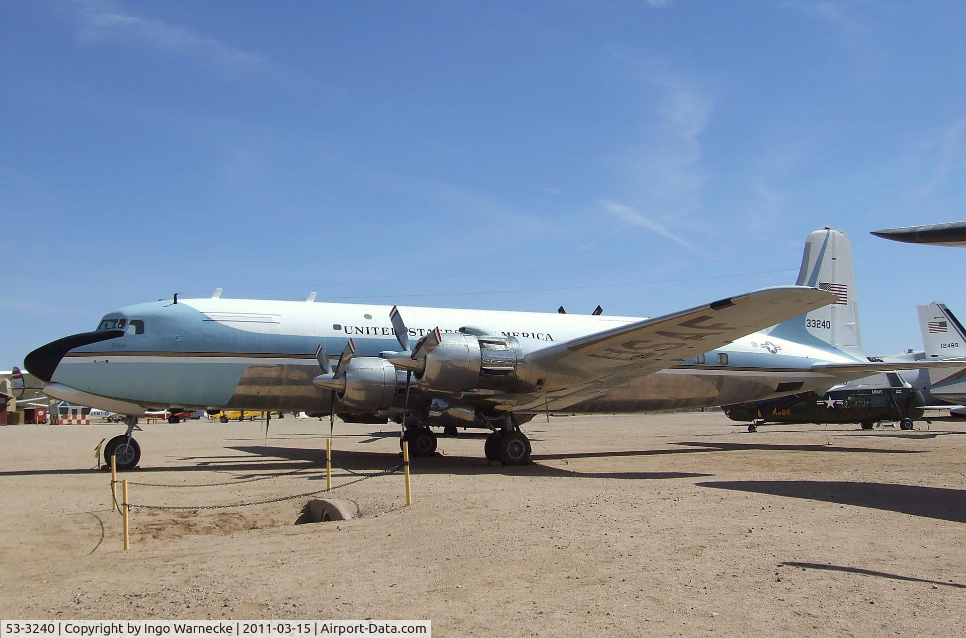 53-3240, 1954 Douglas VC-118A Liftmaster C/N 44611, Douglas VC-118A Liftmaster at the Pima Air & Space Museum, Tucson AZ