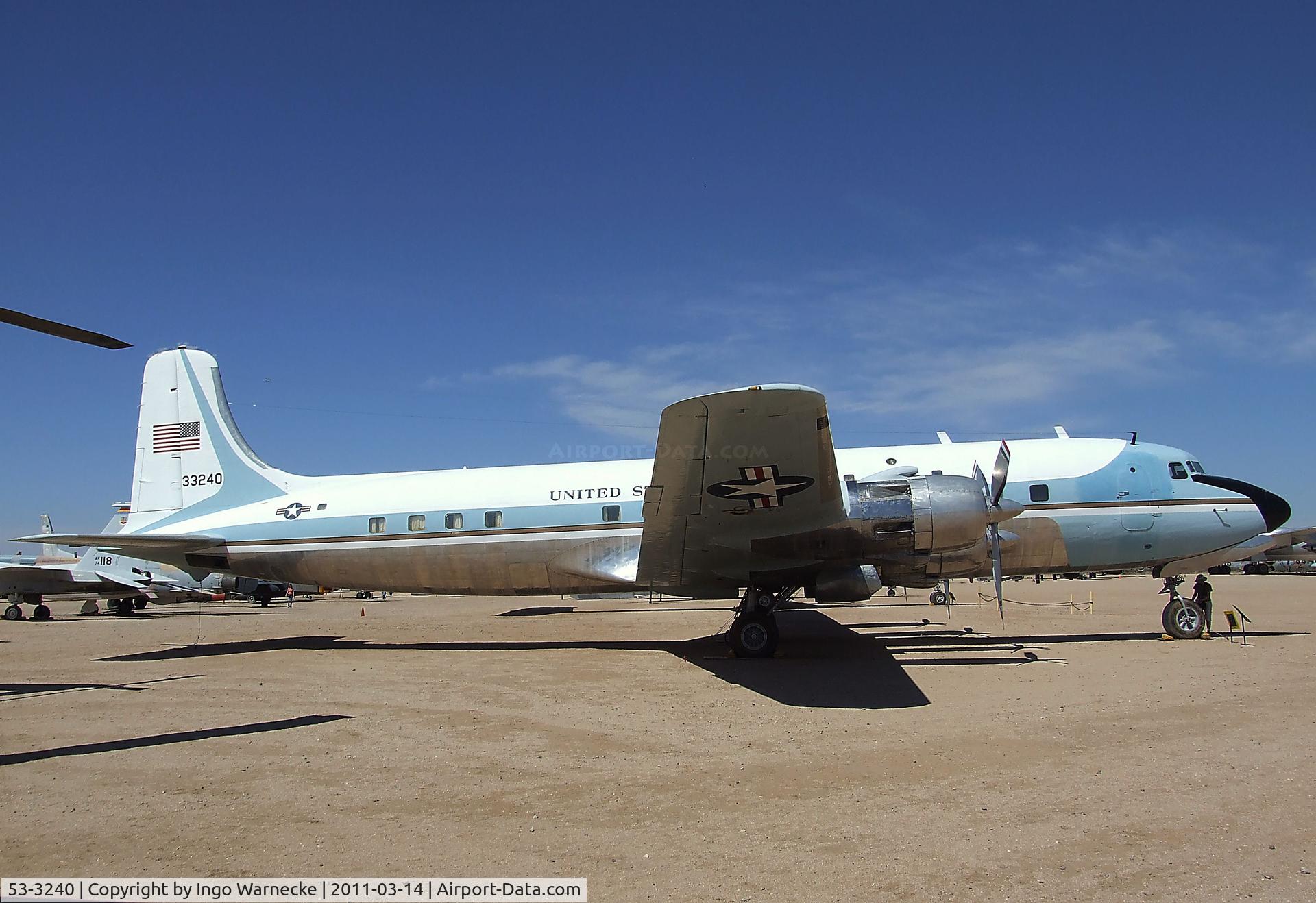 53-3240, 1954 Douglas VC-118A Liftmaster C/N 44611, Douglas VC-118A Liftmaster at the Pima Air & Space Museum, Tucson AZ
