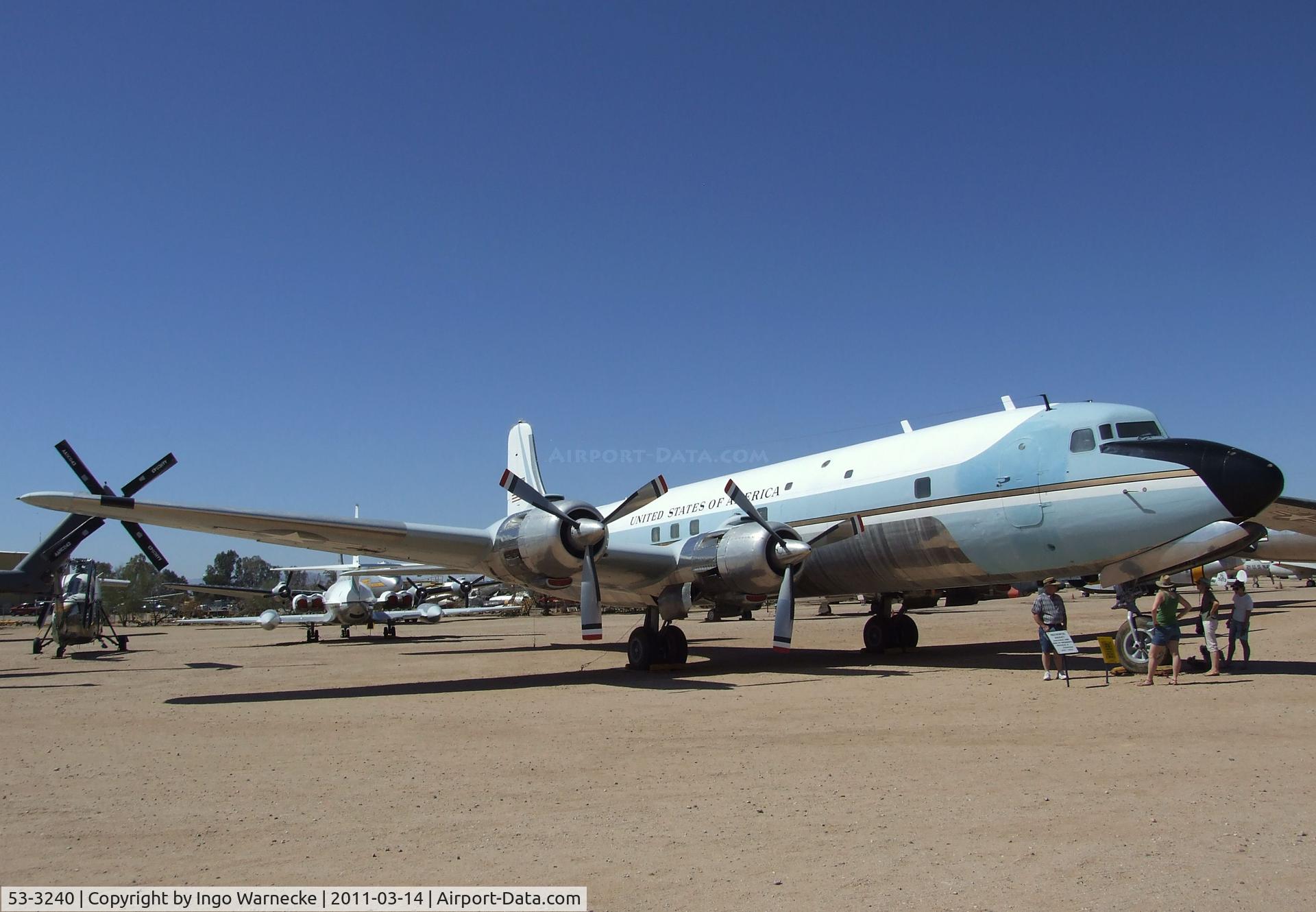 53-3240, 1954 Douglas VC-118A Liftmaster C/N 44611, Douglas VC-118A Liftmaster at the Pima Air & Space Museum, Tucson AZ