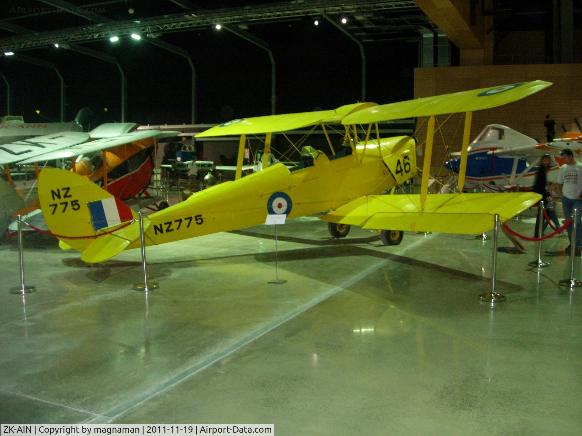 ZK-AIN, De Havilland DH-82A Tiger Moth II C/N 83202, At MOTAT - painted as NZ775