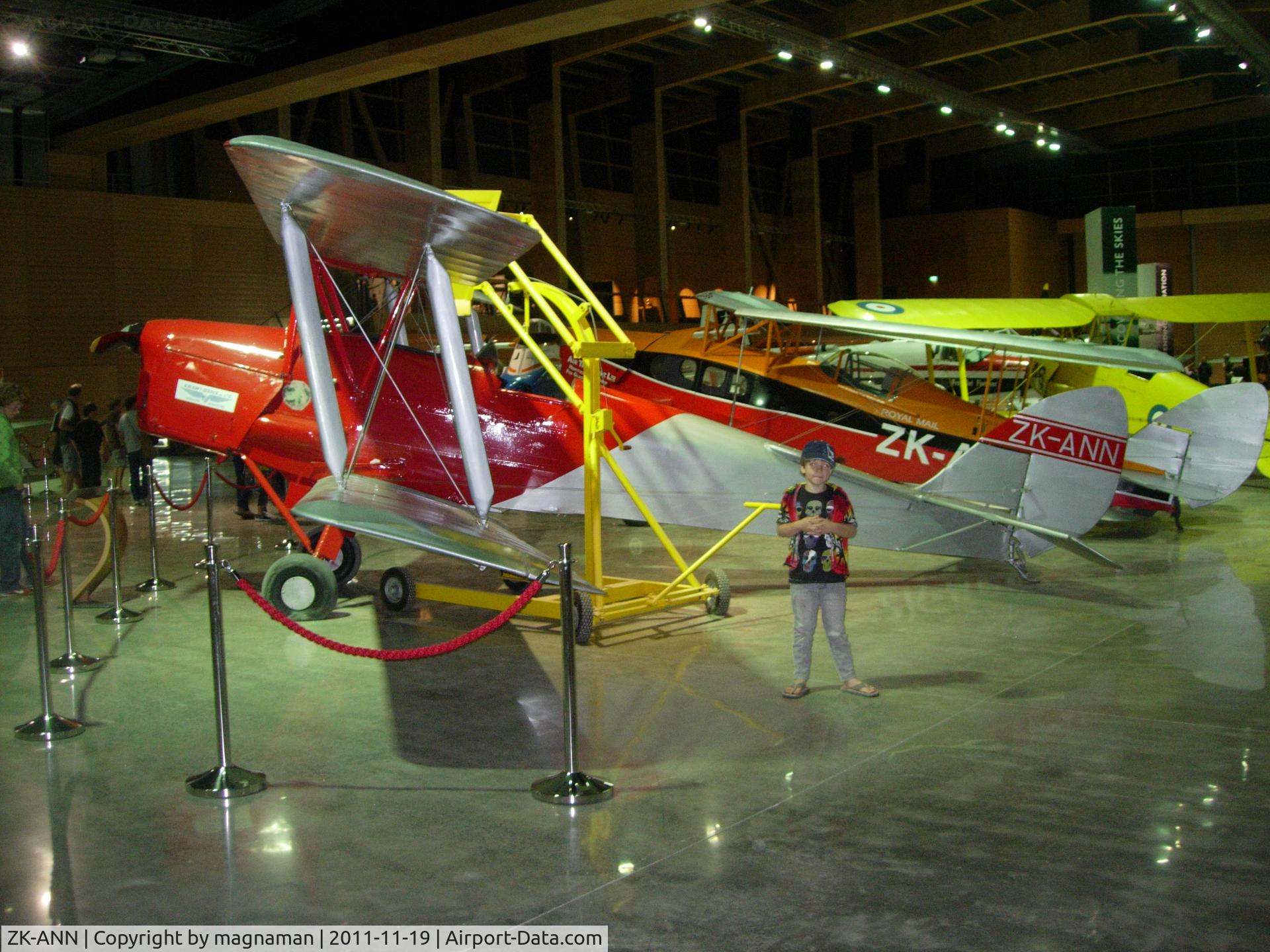 ZK-ANN, De Havilland DH-82A Tiger Moth II C/N 83202 (ZK-AIN), Ex-crop sprayer - in new aviation hall.