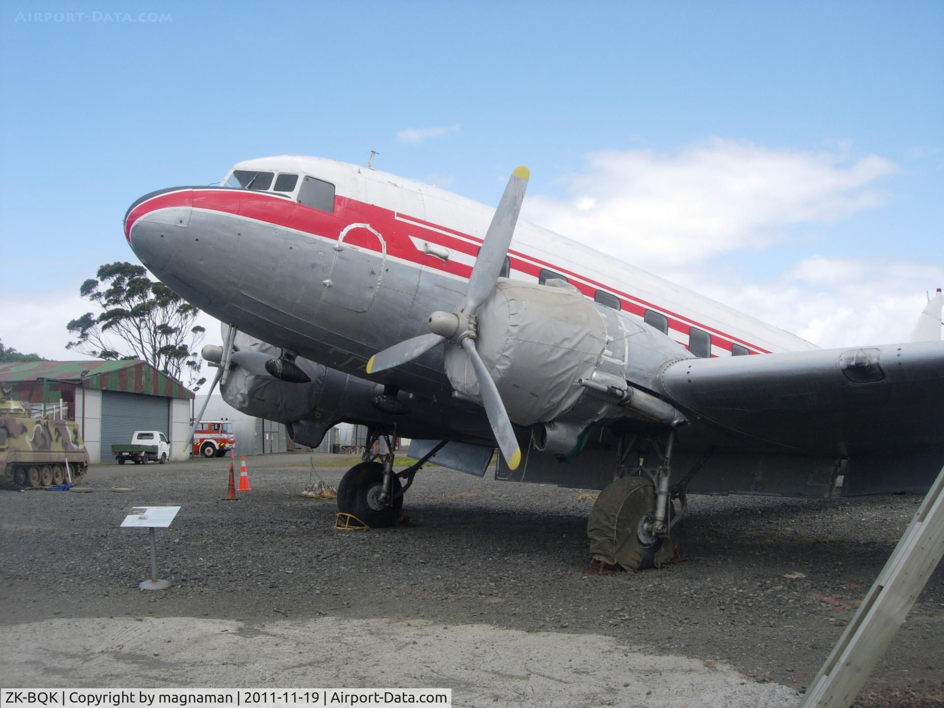 ZK-BQK, 1944 Douglas C-47B Skytrain C/N 16567/33315, Hope it finds room indoors one day.