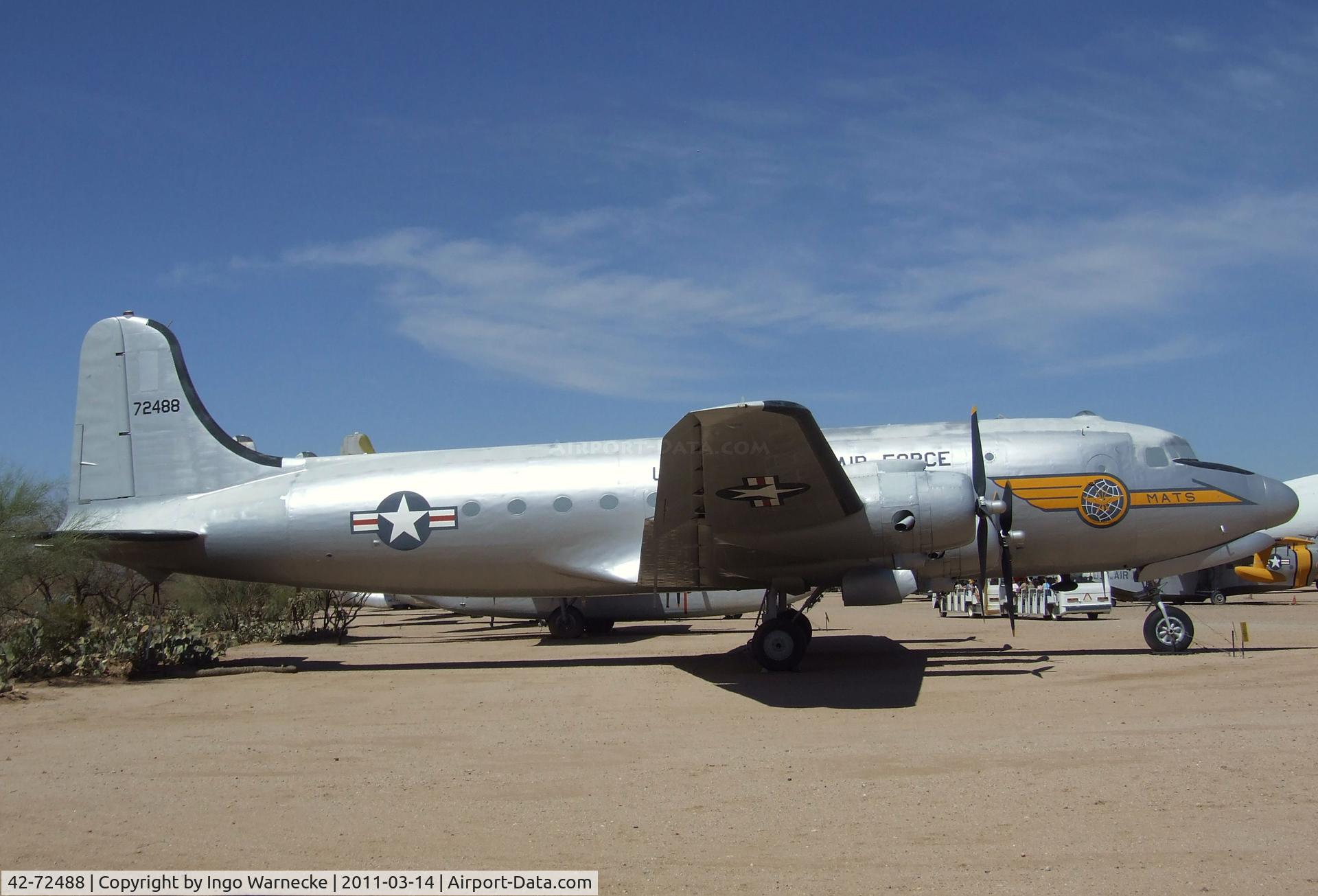 42-72488, Douglas C-54D Skymaster C/N 10593/324, Douglas C-54D Skymaster at the Pima Air & Space Museum, Tucson AZ