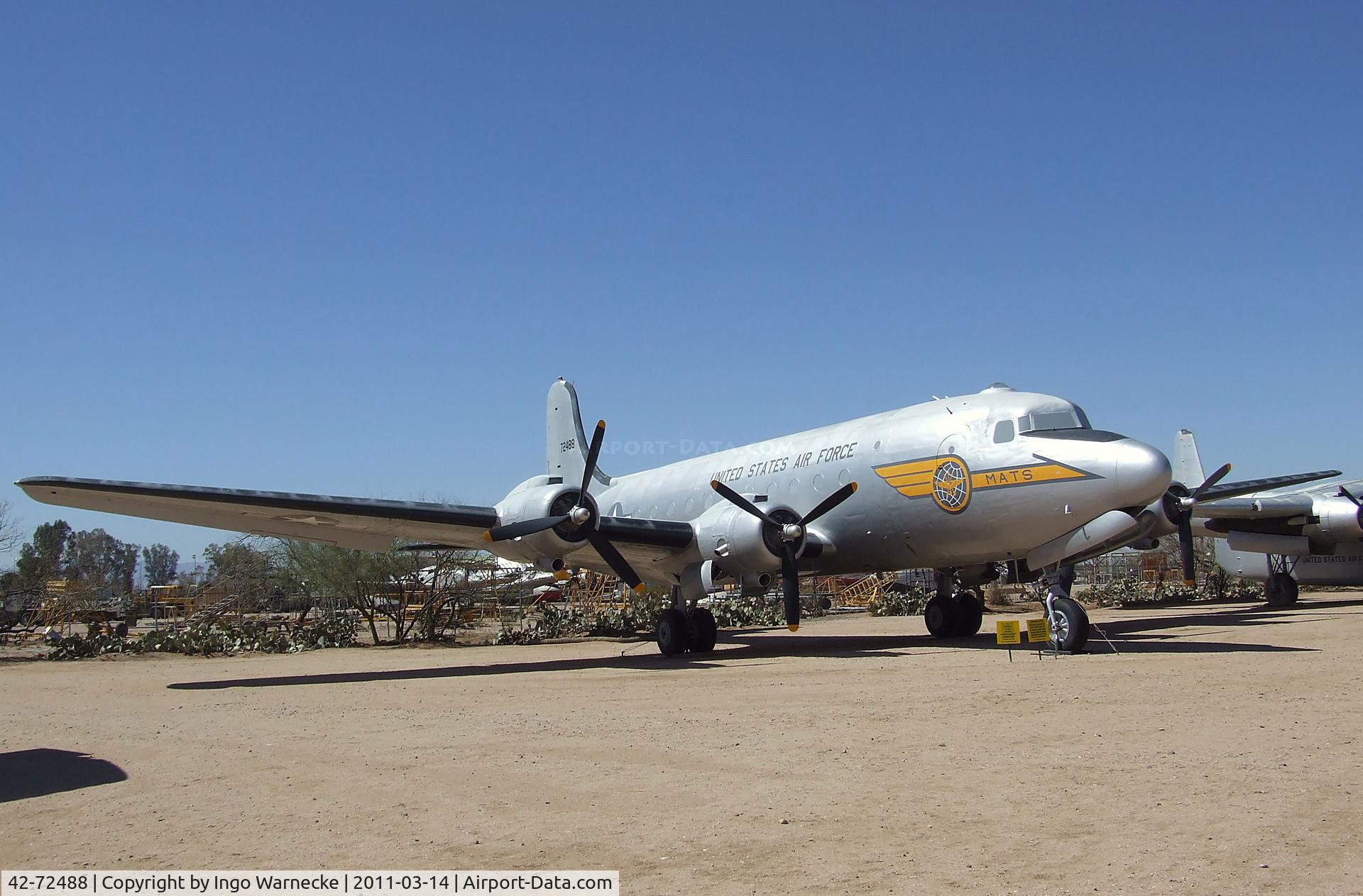 42-72488, Douglas C-54D Skymaster C/N 10593/324, Douglas C-54D Skymaster at the Pima Air & Space Museum, Tucson AZ