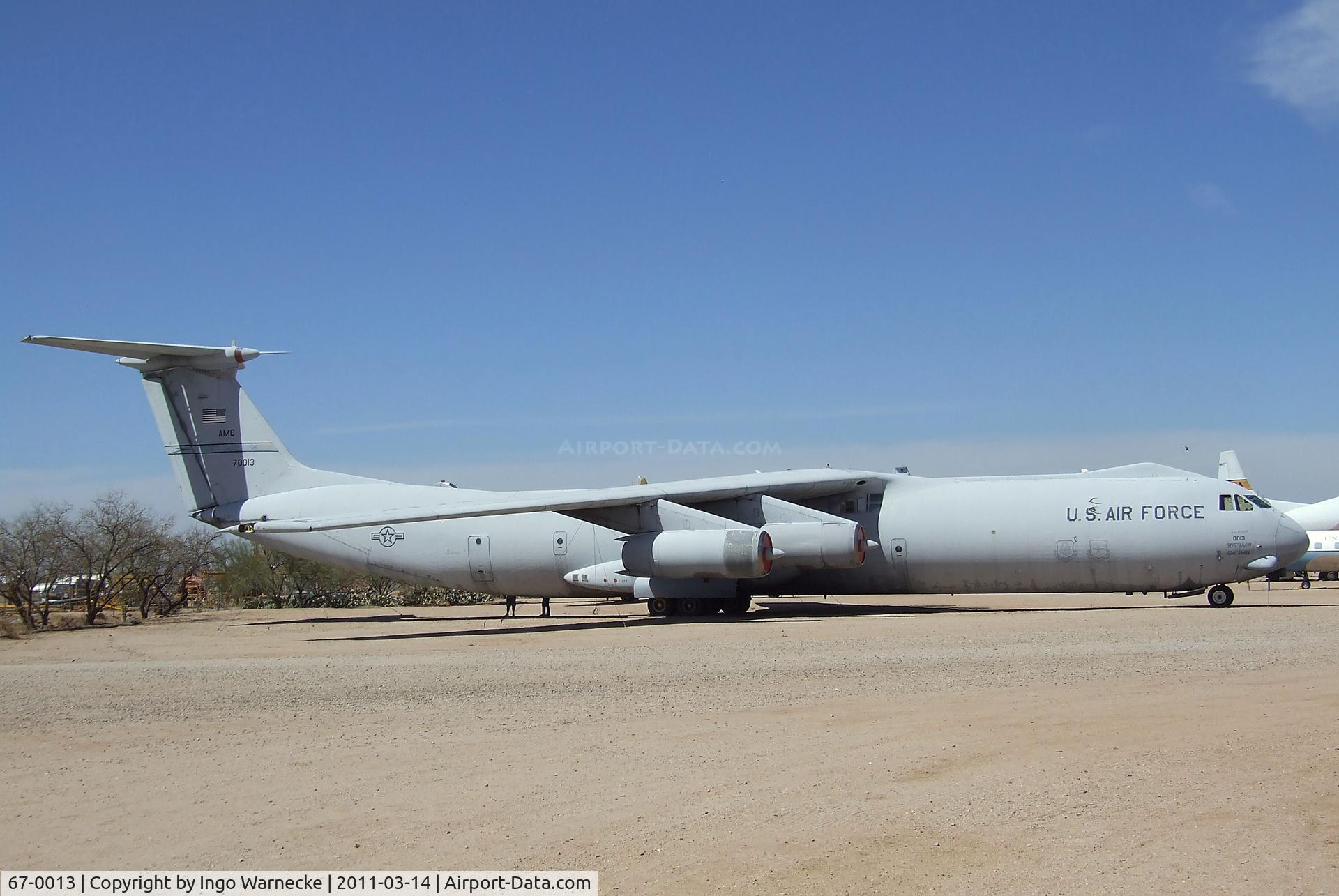 67-0013, Lockheed C-141B Starlifter C/N 300-6264, Lockheed C-141B Starlifter at the Pima Air & Space Museum, Tucson AZ