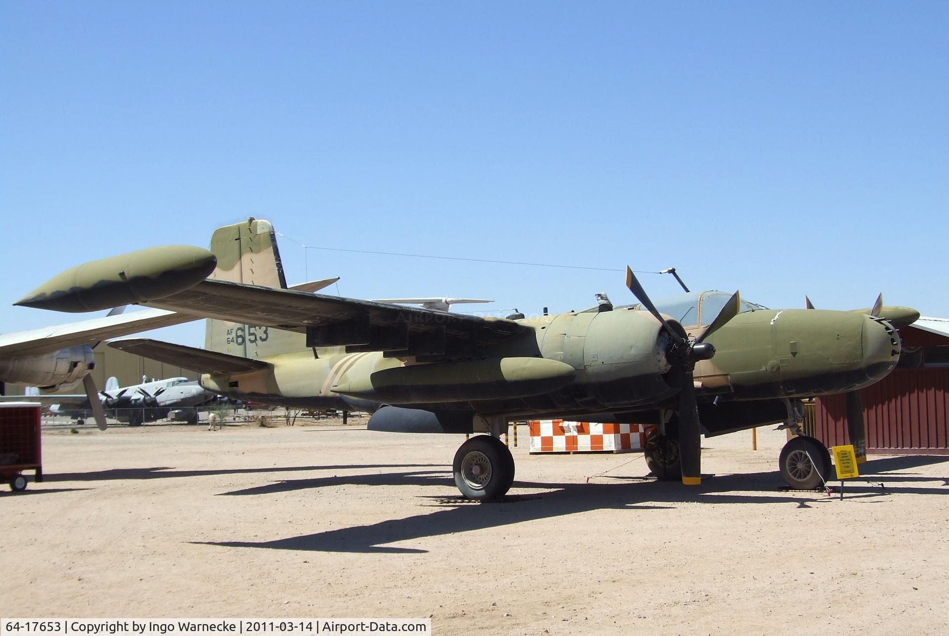 64-17653, Douglas-On Mark B-26K Counter Invader C/N 7091 (was 41-39378), On Mark A-26A (B-26K) Counter Invader at the Pima Air & Space Museum, Tucson AZ