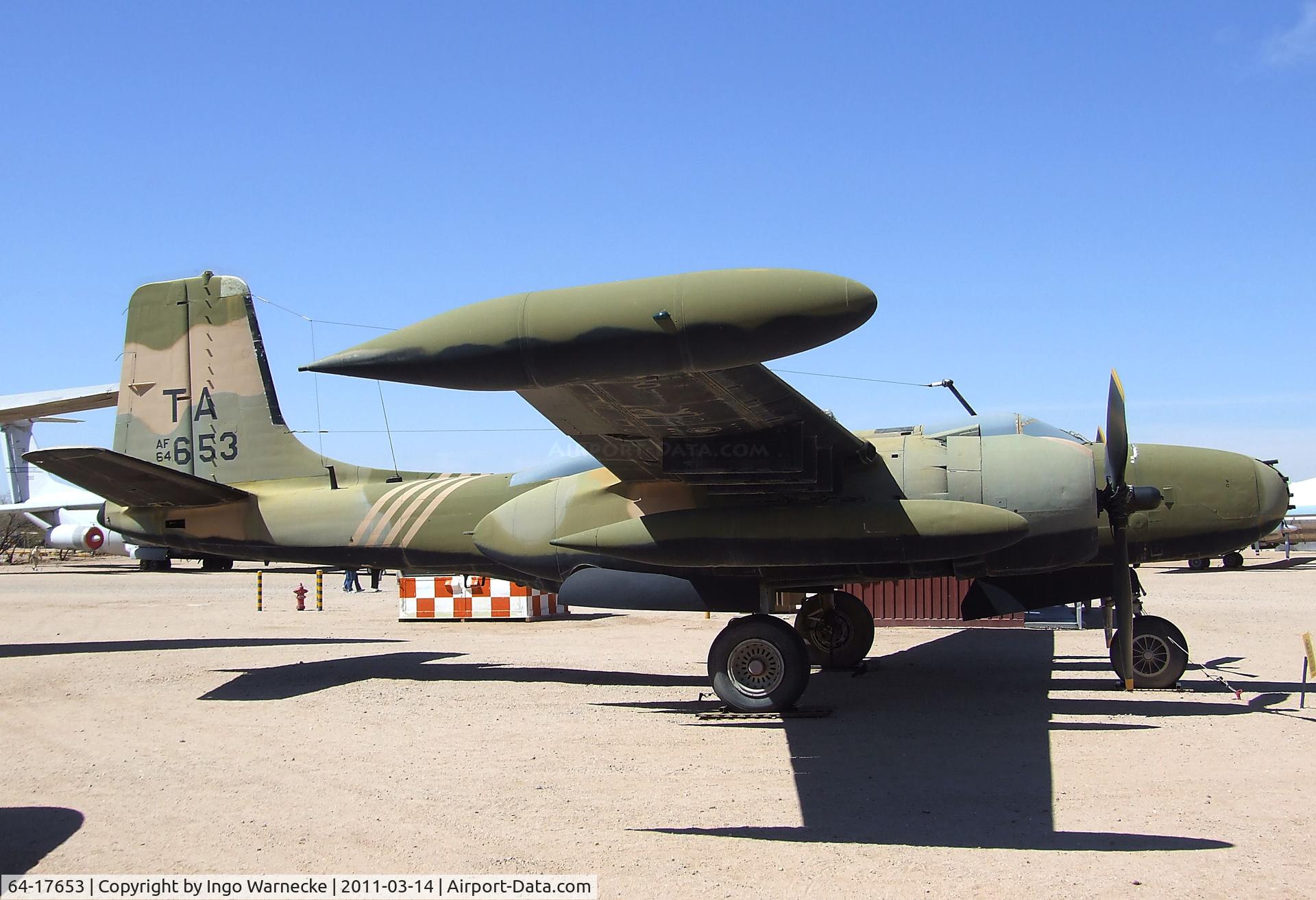 64-17653, Douglas-On Mark B-26K Counter Invader C/N 7091 (was 41-39378), On Mark A-26A (B-26K) Counter Invader at the Pima Air & Space Museum, Tucson AZ