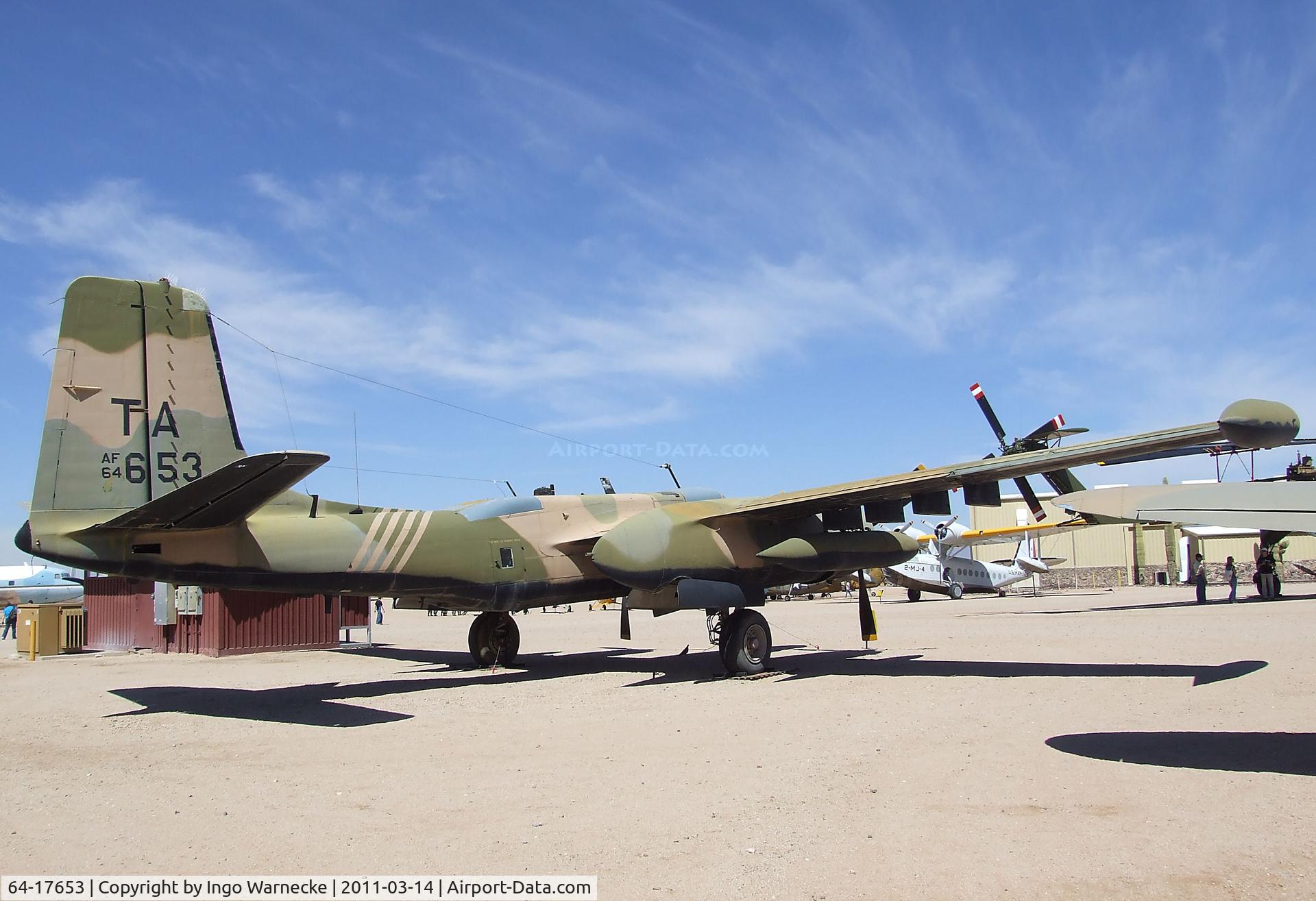 64-17653, Douglas-On Mark B-26K Counter Invader C/N 7091 (was 41-39378), On Mark A-26A (B-26K) Counter Invader at the Pima Air & Space Museum, Tucson AZ