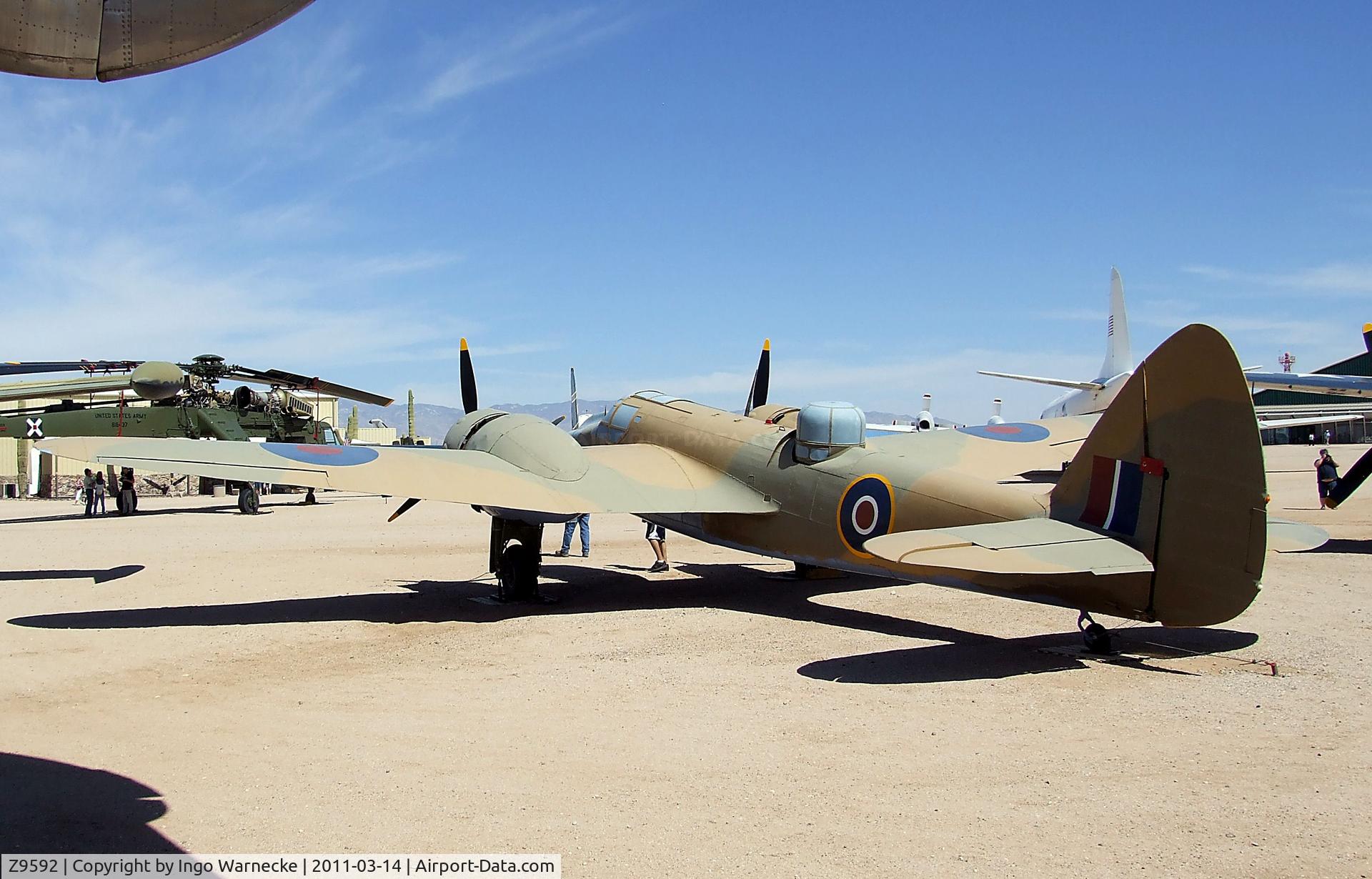 Z9592, Bristol 149 Bolingbroke Mk.IVT C/N Not found Z9592, Fairchild (Canada) Bolingbroke (Bristol Blenheim  Mk IV) at the Pima Air & Space Museum, Tucson AZ