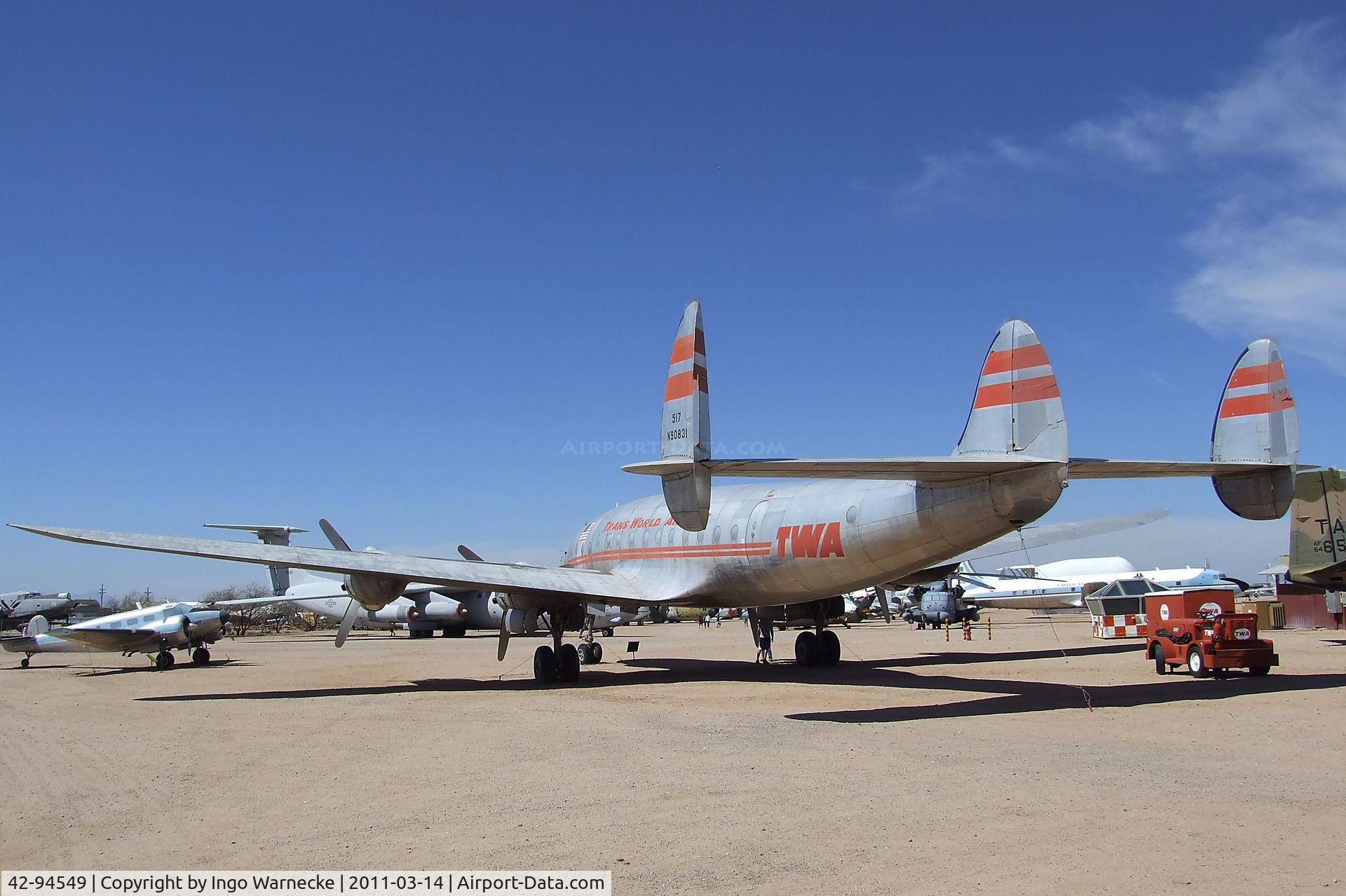 42-94549, 1943 Lockheed C-69-1-LO/ l-049 Constellation C/N 049-1970, Lockheed C-69 Constellation at the Pima Air & Space Museum, Tucson AZ