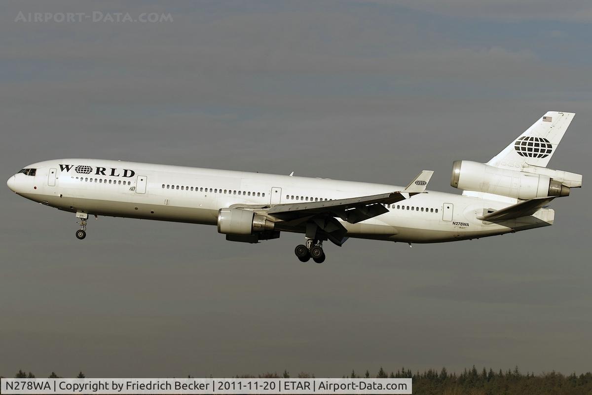 N278WA, 1996 McDonnell Douglas MD-11 C/N 48746, approach RW26
