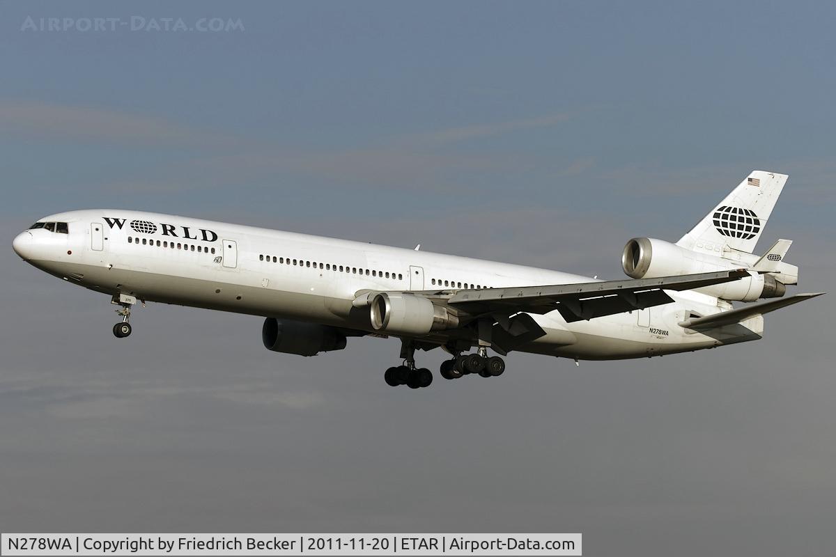 N278WA, 1996 McDonnell Douglas MD-11 C/N 48746, approach RW26