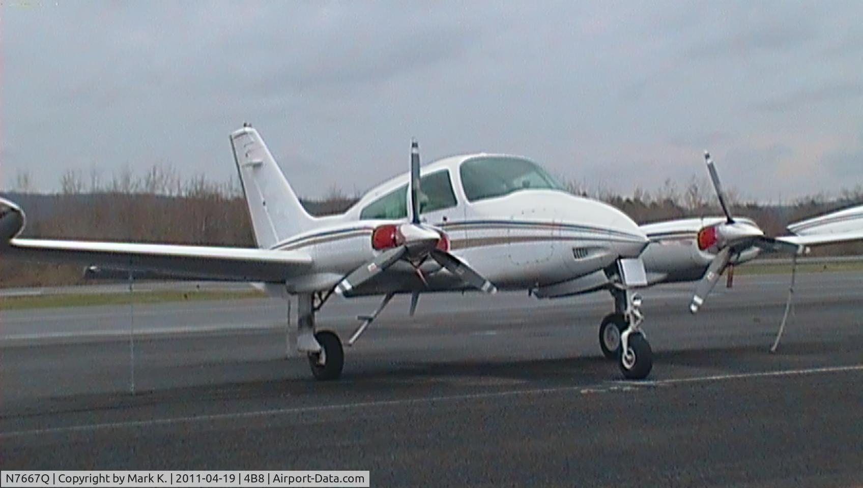 N7667Q, 1972 Cessna 310Q C/N 310Q0446, Cessna N7667Q parked at Robertson Field.