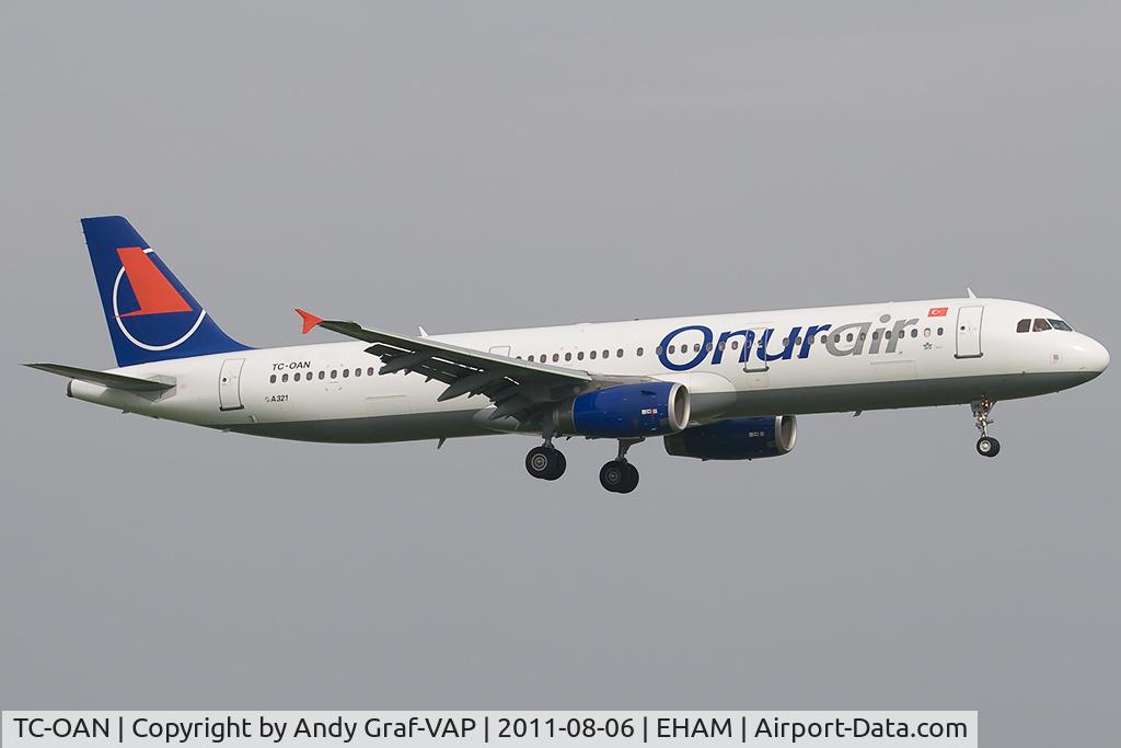 TC-OAN, 2001 Airbus A321-231 C/N 1421, Onur Air A321