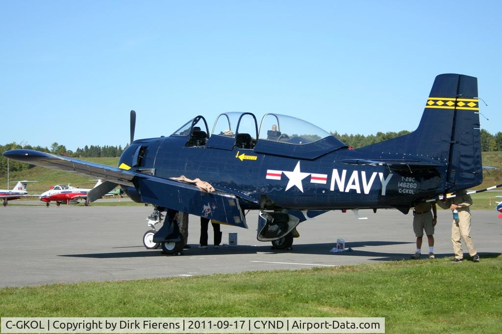 C-GKOL, 1957 North American T-28C Trojan C/N 252-23, On the flight line at this years Wing of Canada open House.