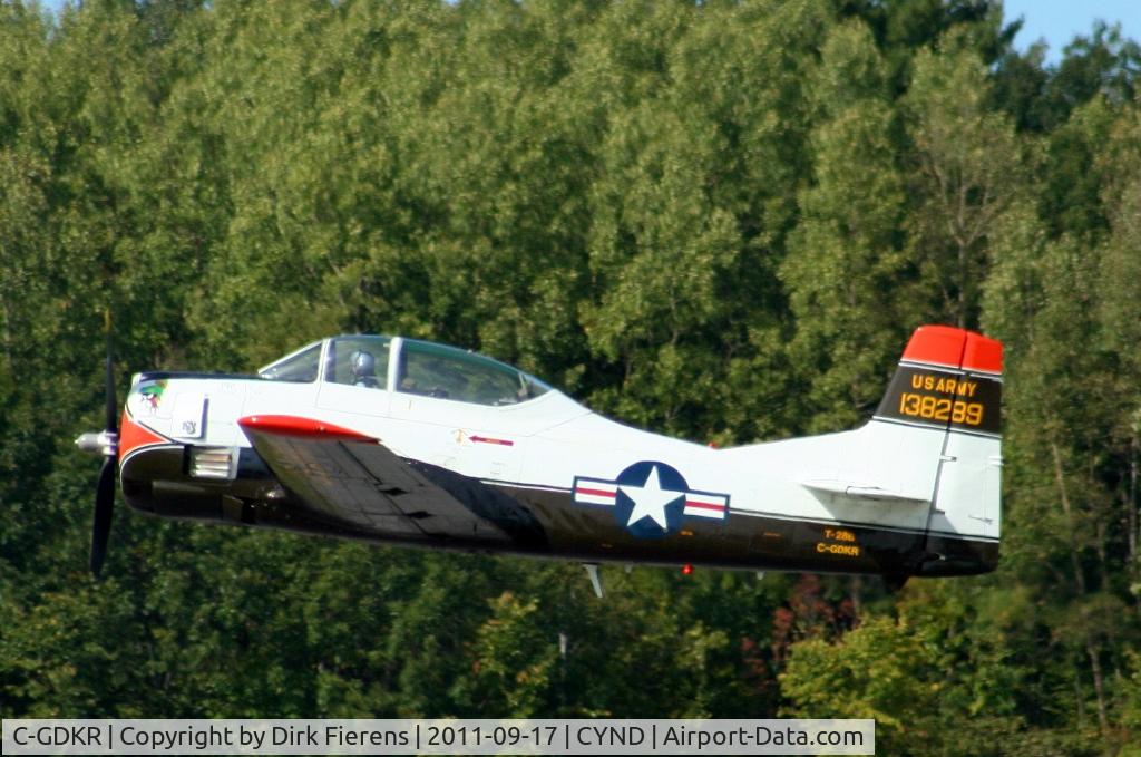 C-GDKR, 1956 North American T-28B Trojan C/N 200-360, Leaving the rwy fot it's run.