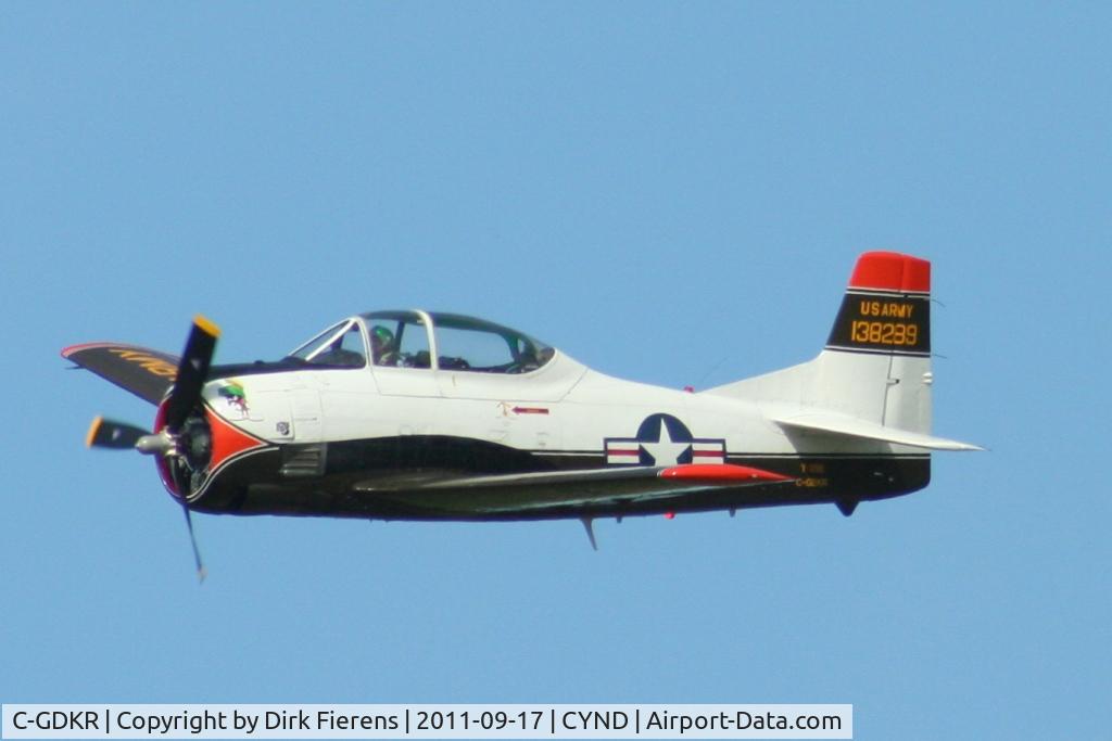 C-GDKR, 1956 North American T-28B Trojan C/N 200-360, Having it's photo run