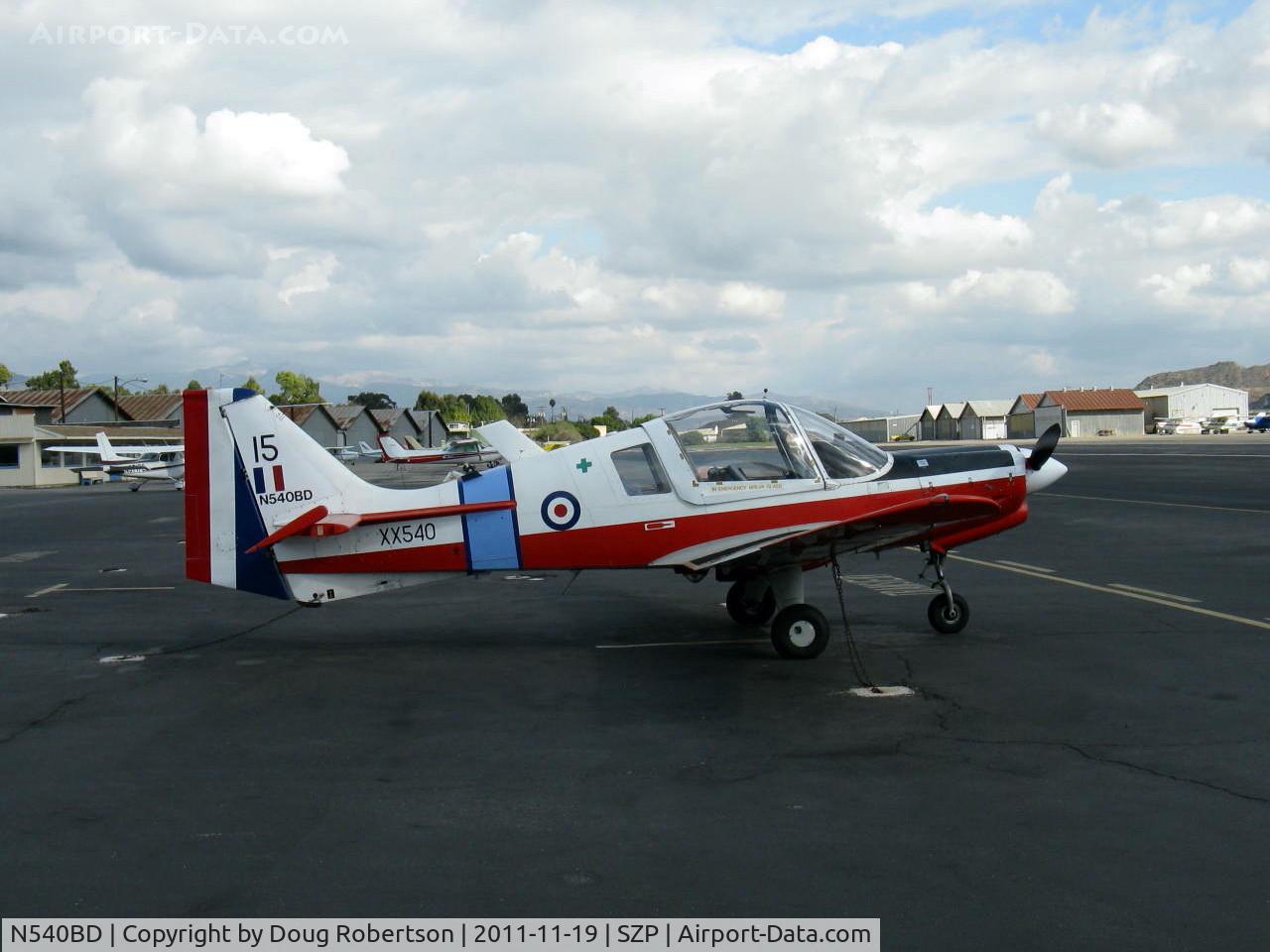 N540BD, 1973 Scottish Aviation Bulldog T.1 C/N BH120/232, 1973 Scottish Aviation BULLDOG Mdl 120/121, Lycoming IO-540-A1B6D 200 Hp
