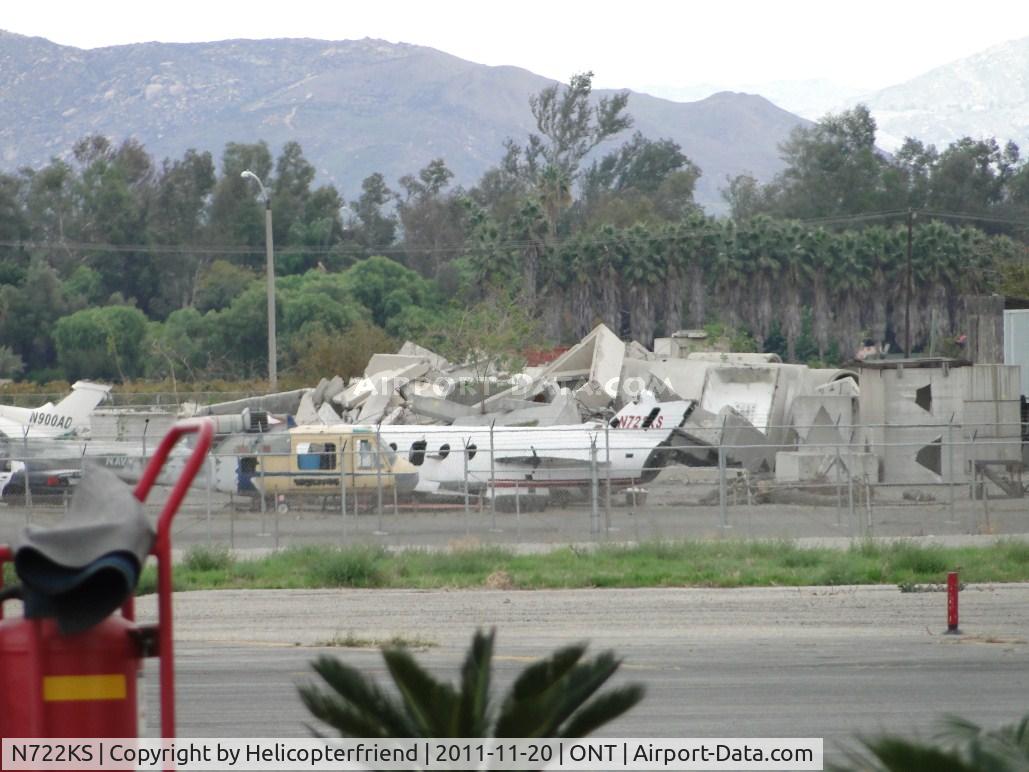 N722KS, 1968 Dassault Falcon (Mystere) 20C C/N 130, Parked in the Ontario Airport Fire Dept area, possibly for training