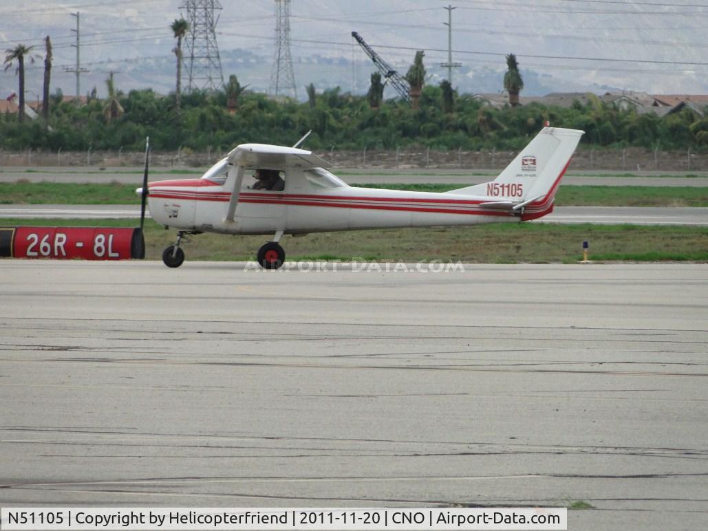N51105, 1968 Cessna 150J C/N 15069769, Permission given to taxi to hanger at start of rain