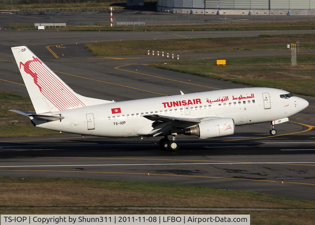 TS-IOP, 2000 Boeing 737-6H3 C/N 29500, Landing rwy 14R with new c/s...