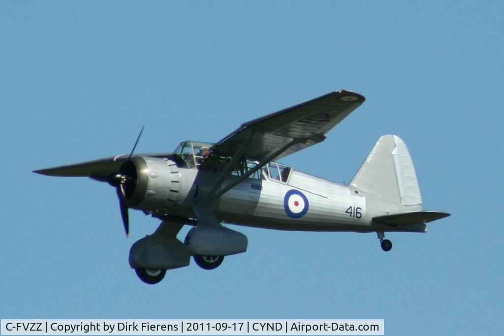 C-FVZZ, 1942 Westland Lysander IIIA C/N 1206, Doing a short fly past at the Wings of Canada Open House.