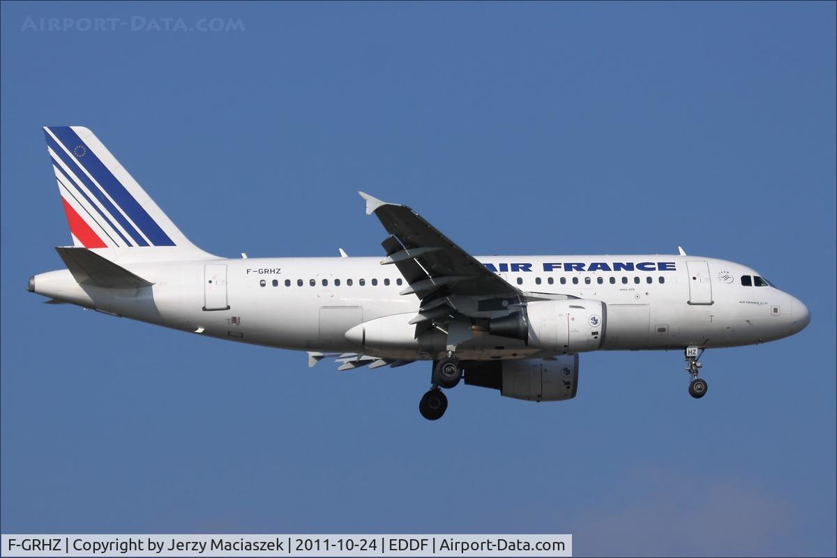 F-GRHZ, 2001 Airbus A319-111 C/N 1622, Airbus A319-111