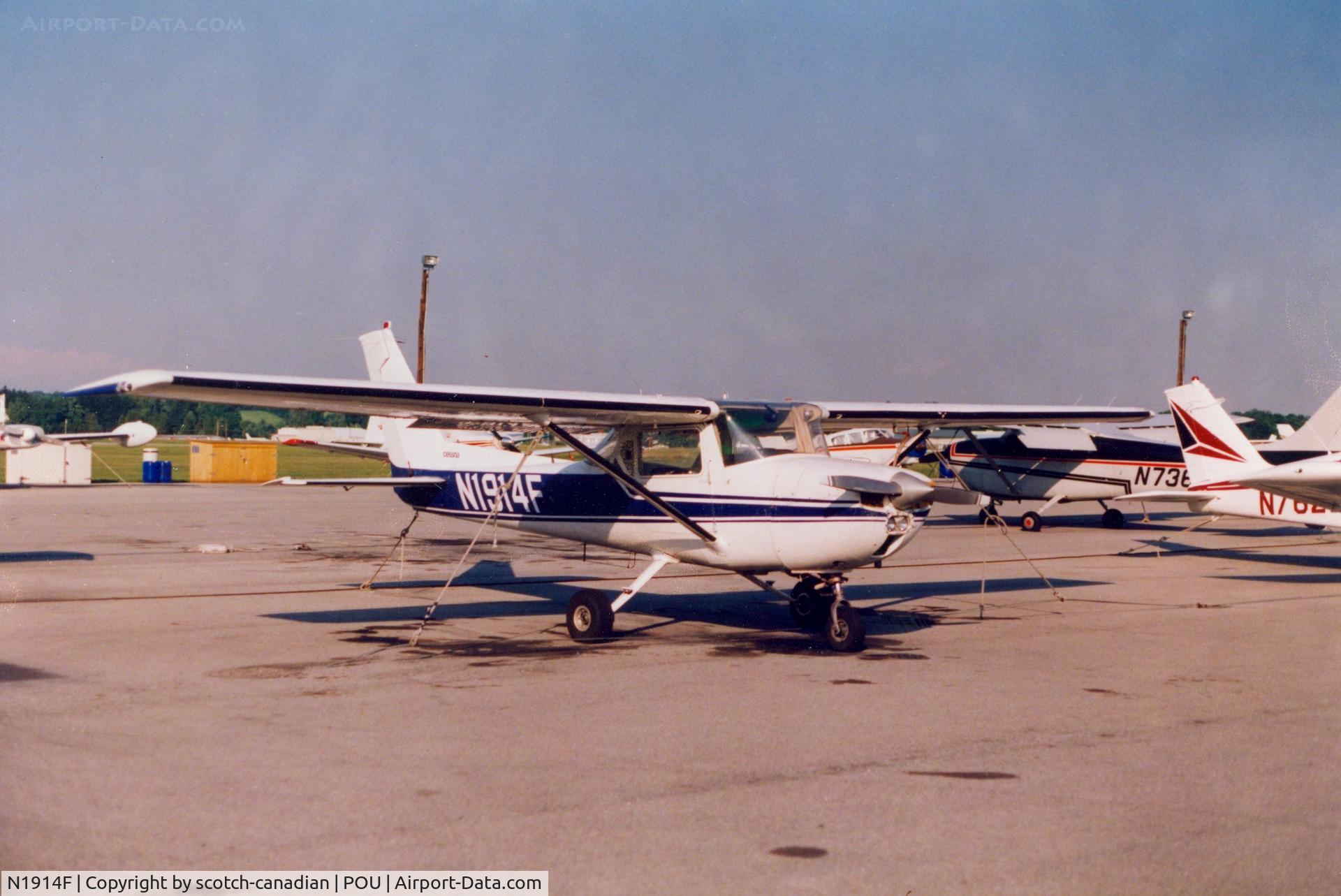 N1914F, 1966 Cessna A150M Aerobat C/N 15064970, 1966 Cessna 150M Aerobat N1914F at Dutchess County Airport, Poughkeepsie, NY - circa 1980's
