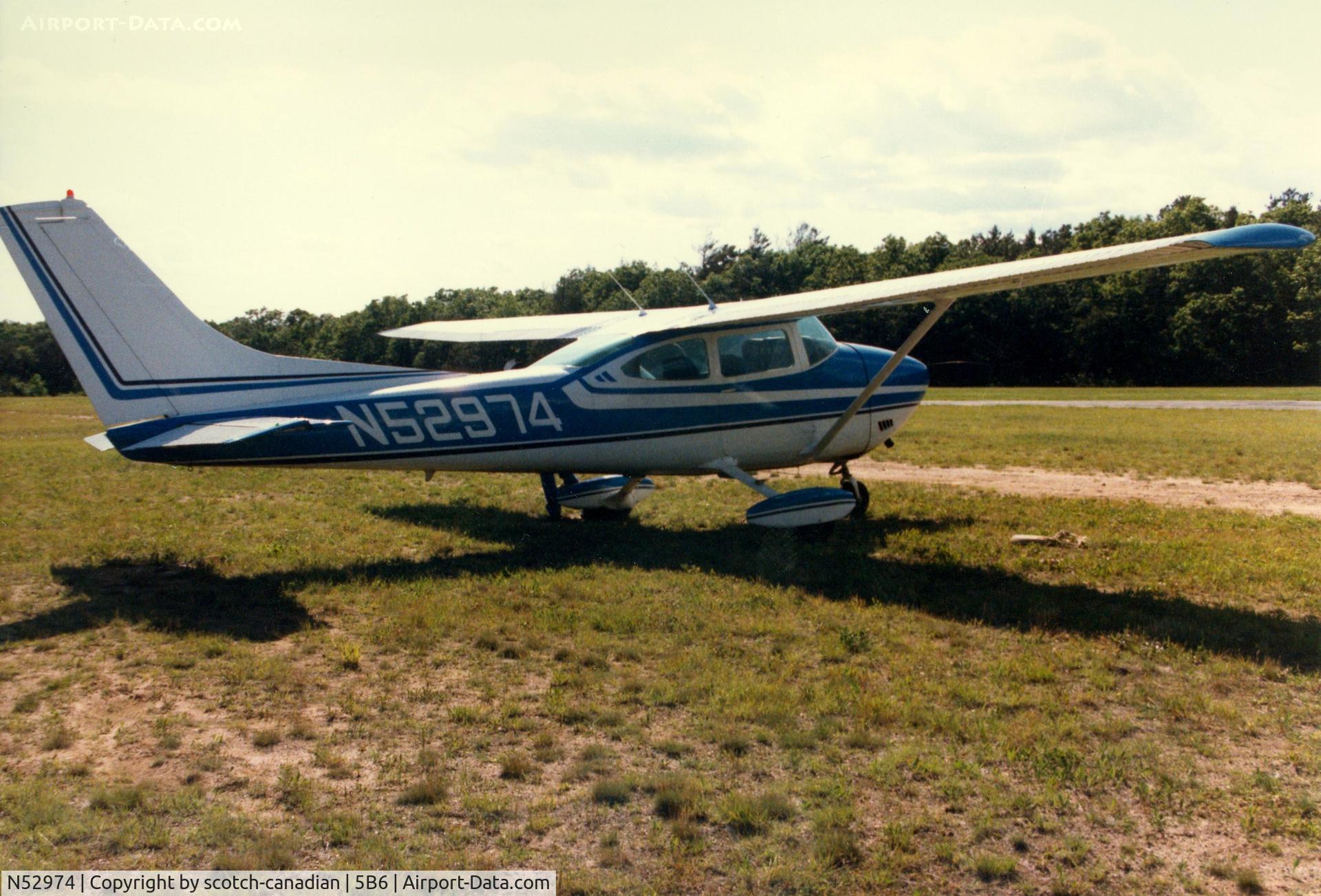 N52974, 1974 Cessna 182P Skylane C/N 18262981, 1974 Cessna 182P N52974 at Falmouth Airport, Falmouth, MA - July 1986