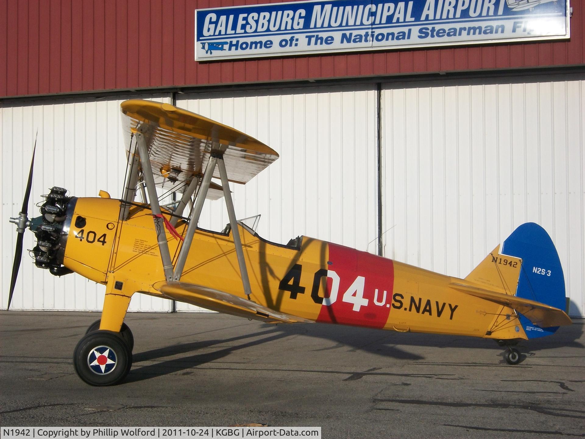 N1942, 1942 Boeing A75N1(PT17) C/N 75-6754, Ex-N9914H, now N1942