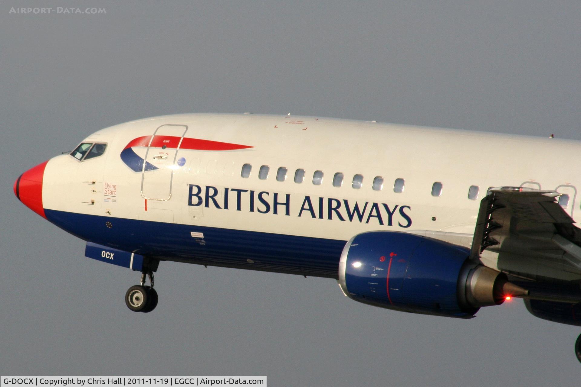 G-DOCX, 1993 Boeing 737-436 C/N 25857, British Airways B737 sporting a red nose