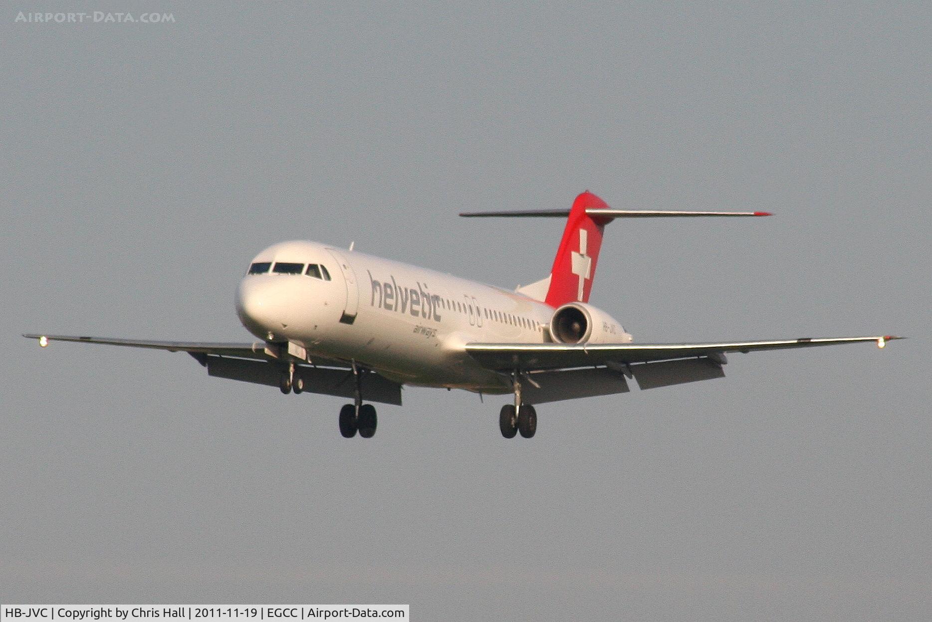 HB-JVC, 1994 Fokker 100 (F-28-0100) C/N 11501, Helvetic Airways