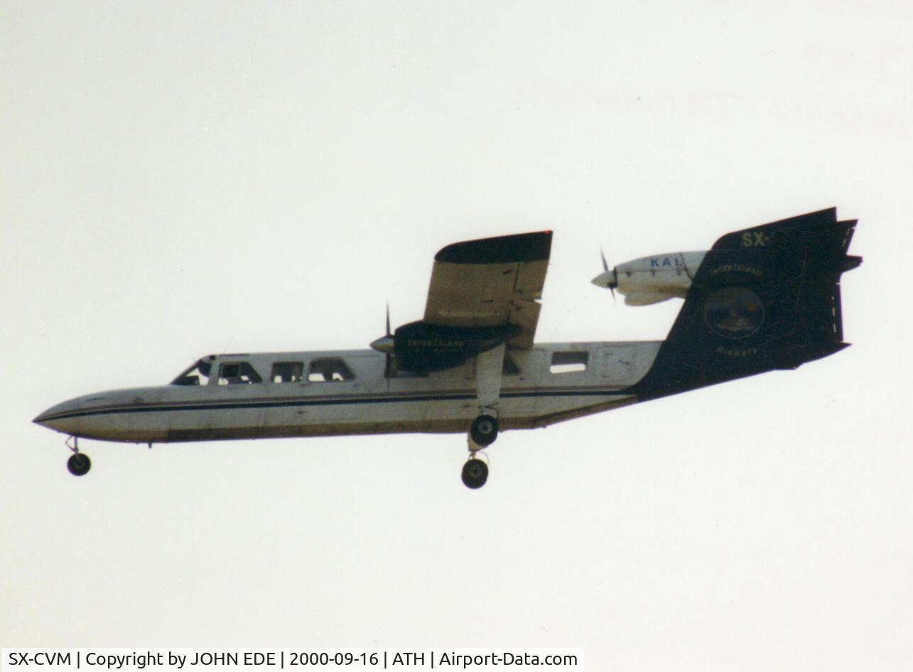 SX-CVM, 1977 Britten-Norman BN-2A Mk.III-2 Trislander C/N 1054, SX-CVM landing at the old Athens International taken from the Ementina hotel roof.