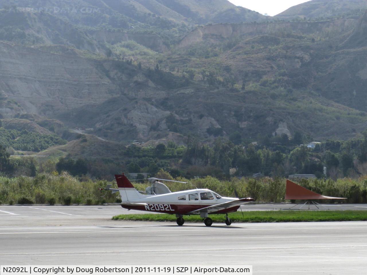 N2092L, 1978 Piper PA-28-161 Warrior II C/N 28-7916241, 1978 Piper PA-28-161 WARRIOR II, Lycoming O-320-D3G 160 Hp, landing roll Rwy 22