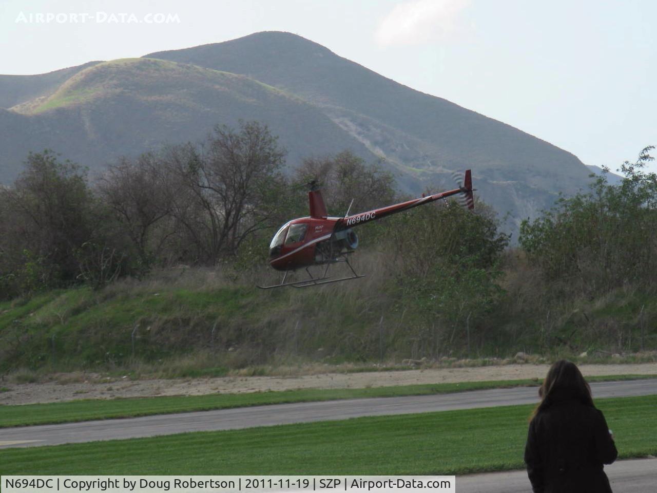 N694DC, 2004 Robinson R22 Beta C/N 3573, 2004 Robinson R22 BETA II, Lycoming O-360 derated to 131 Hp, departure
