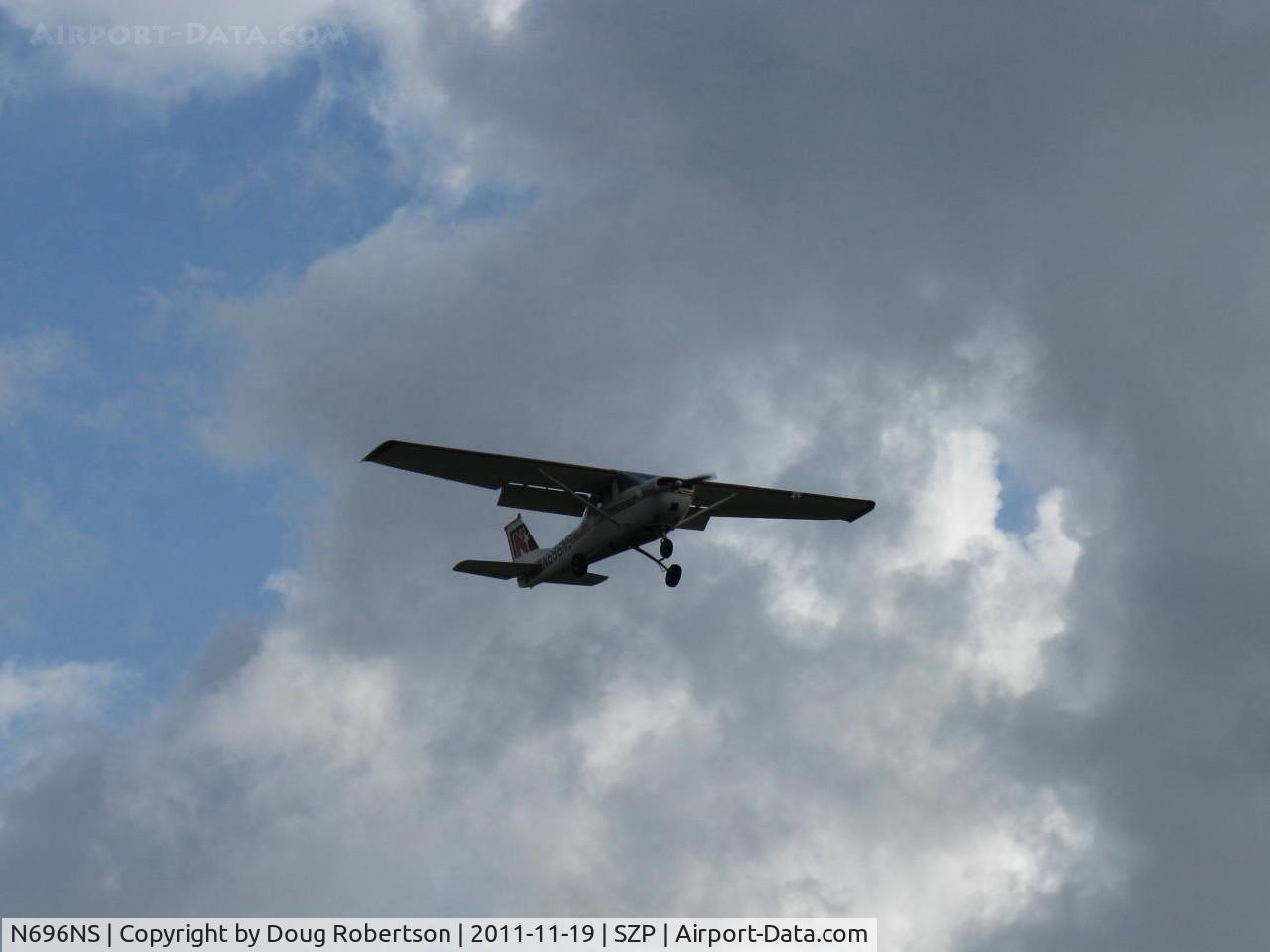 N696NS, 1968 Cessna 150H C/N 15068871, 1968 Cessna 150H 'North Star', Continental O-200 100 Hp, on high final for Rwy 22 landing long