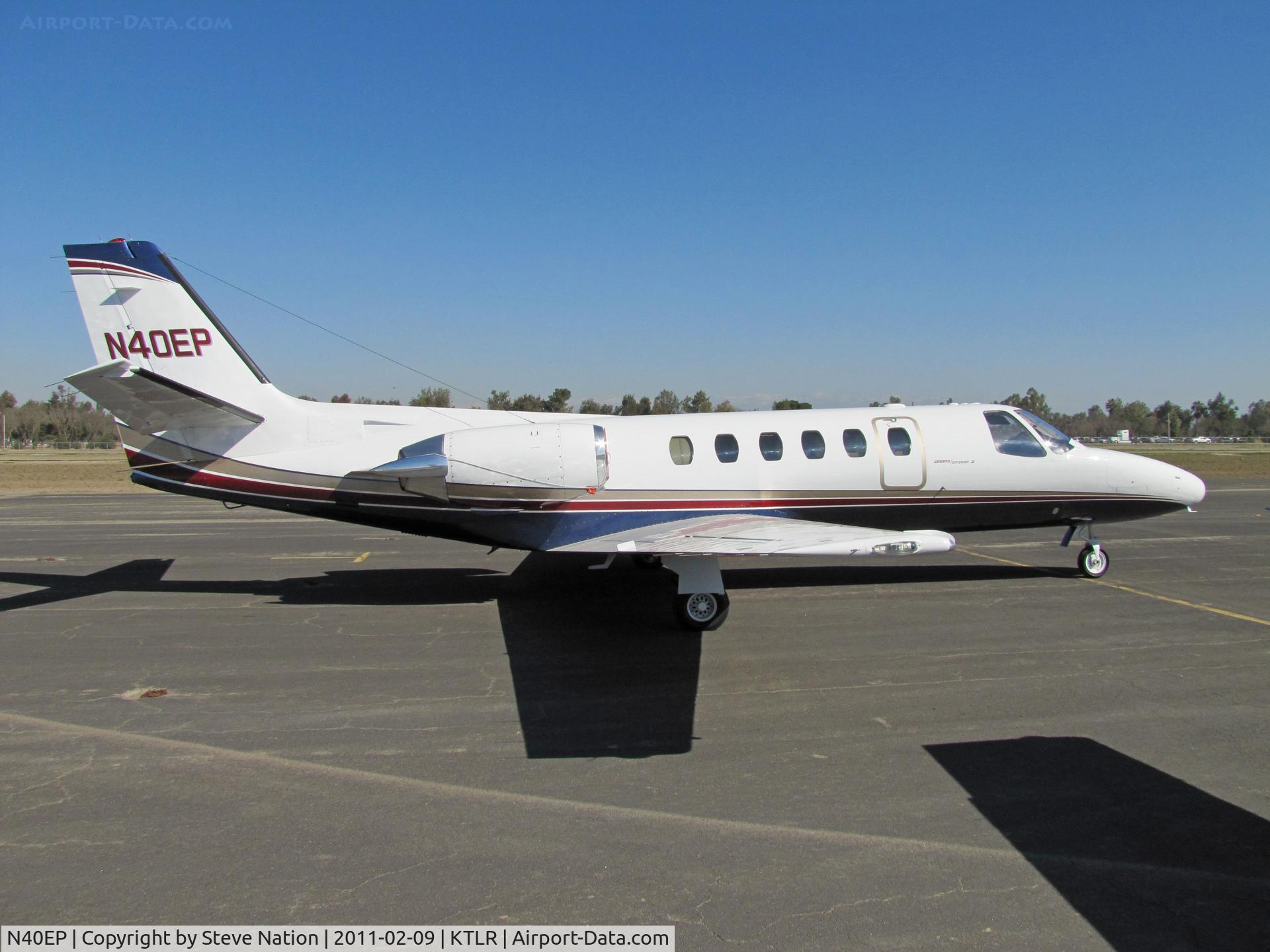 N40EP, 1989 Cessna 551 C/N 5510617, Texas Reverse Exchange Holding Co (Fort Wort, TX) 1989 Cessna 551 @ Tulare, CA for International Ag Expo
