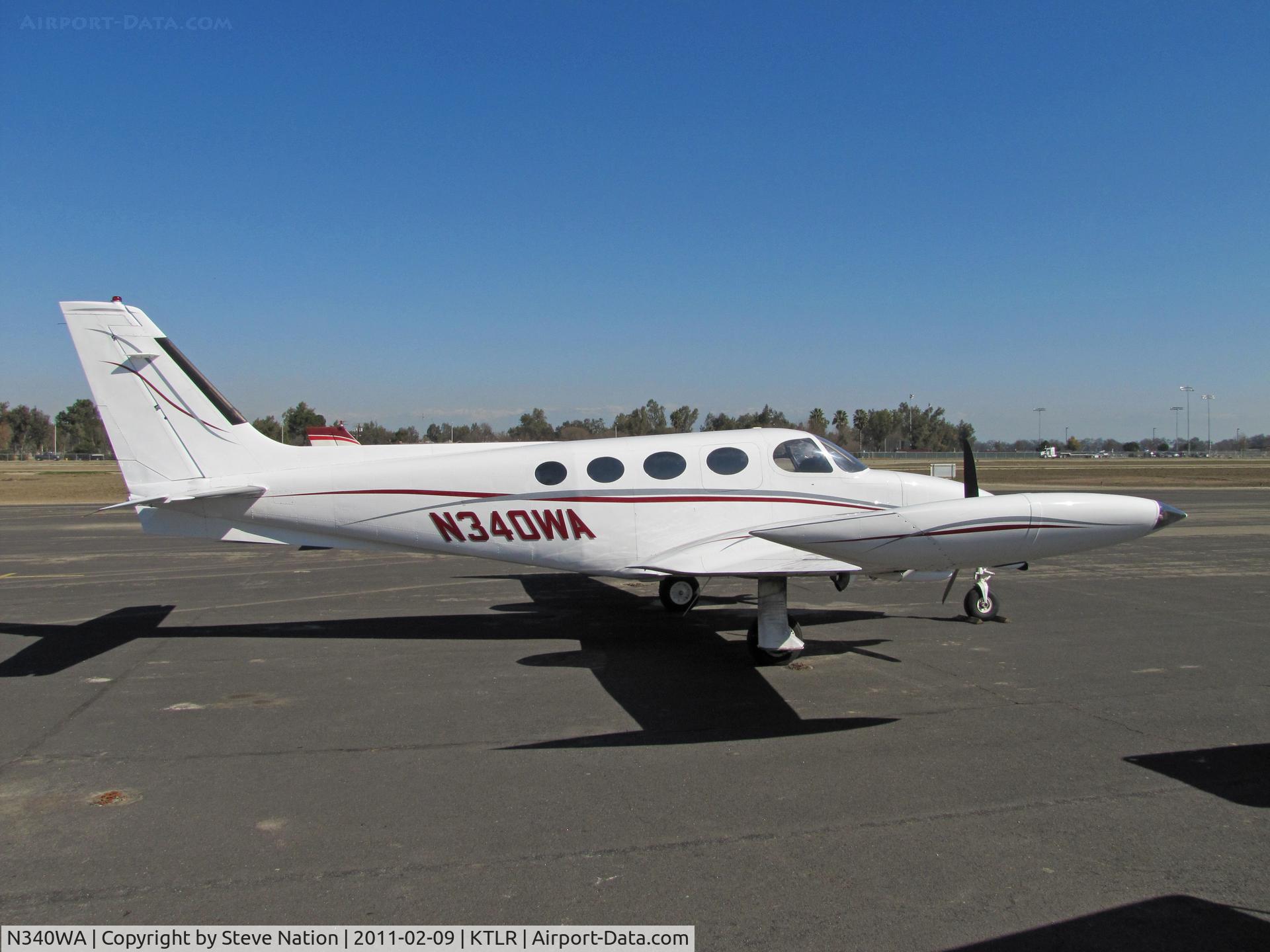 N340WA, 1972 Cessna 340 C/N 340-0035, 1972 Cessna 340 at Tulare, CA for International Ag Exposition