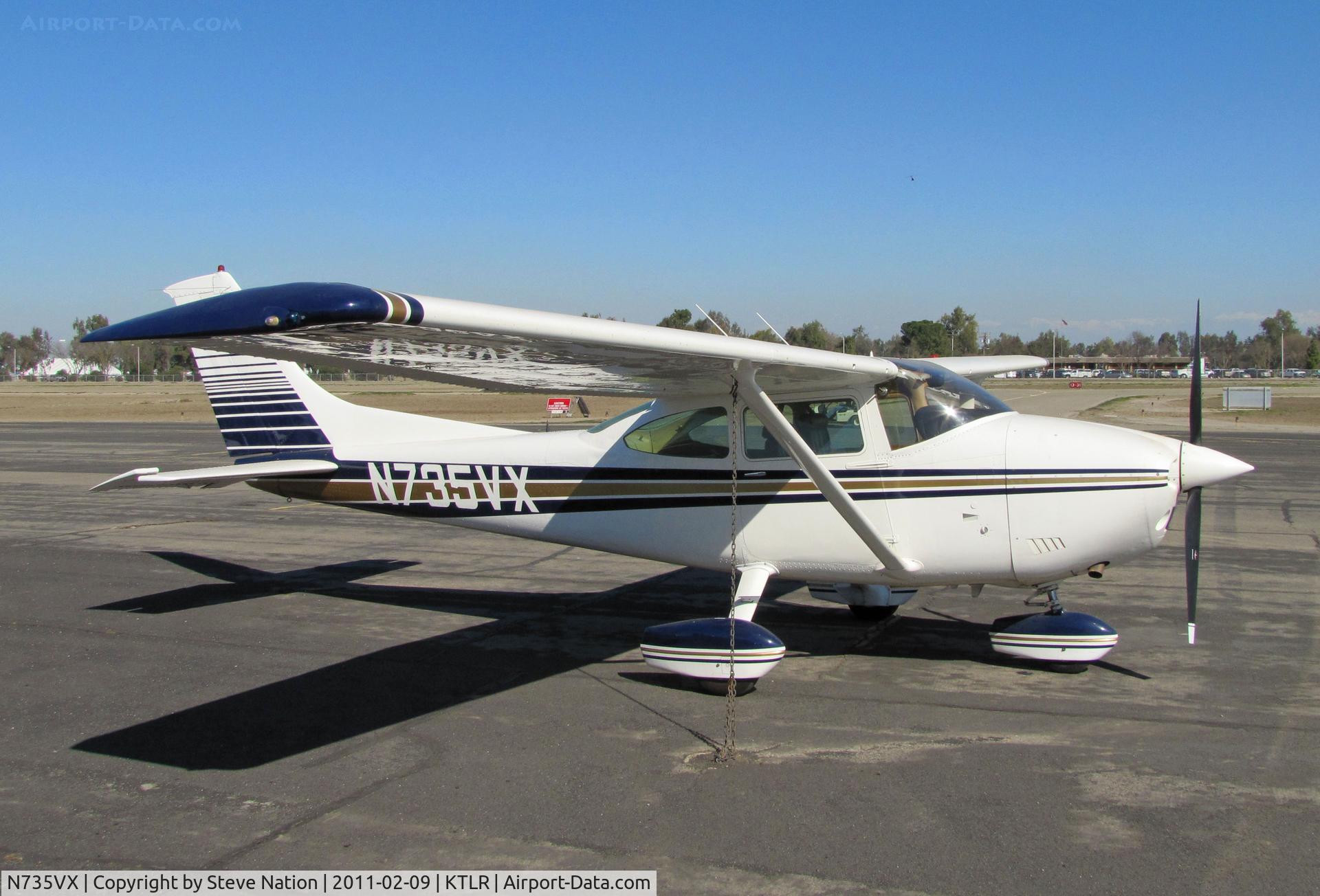 N735VX, 1977 Cessna 182Q Skylane C/N 18265729, 1977 Cessna 182Q Skylane @ Tulare, CA for International Ag Expo